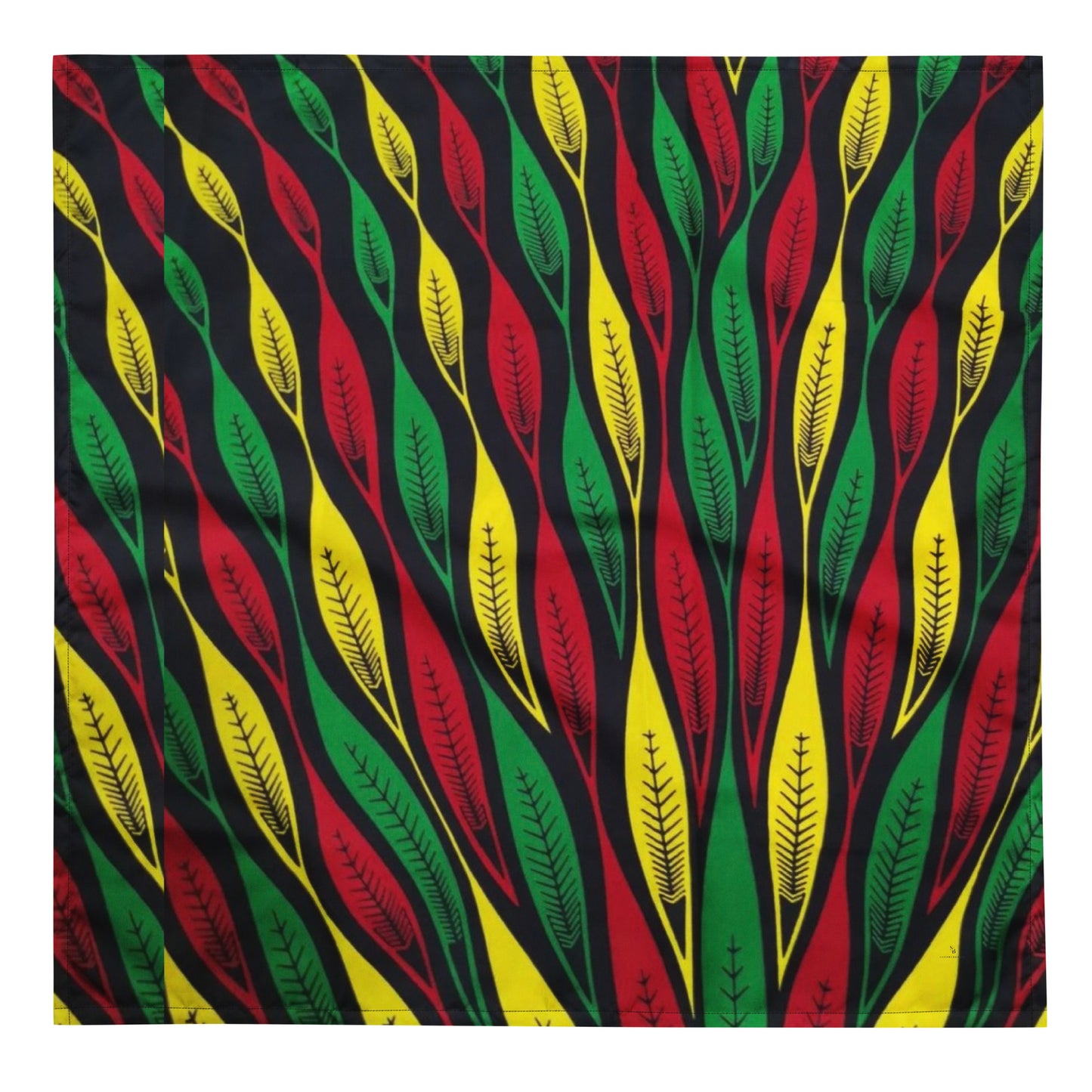 Red Yellow Green Leaf Ankara Bandana