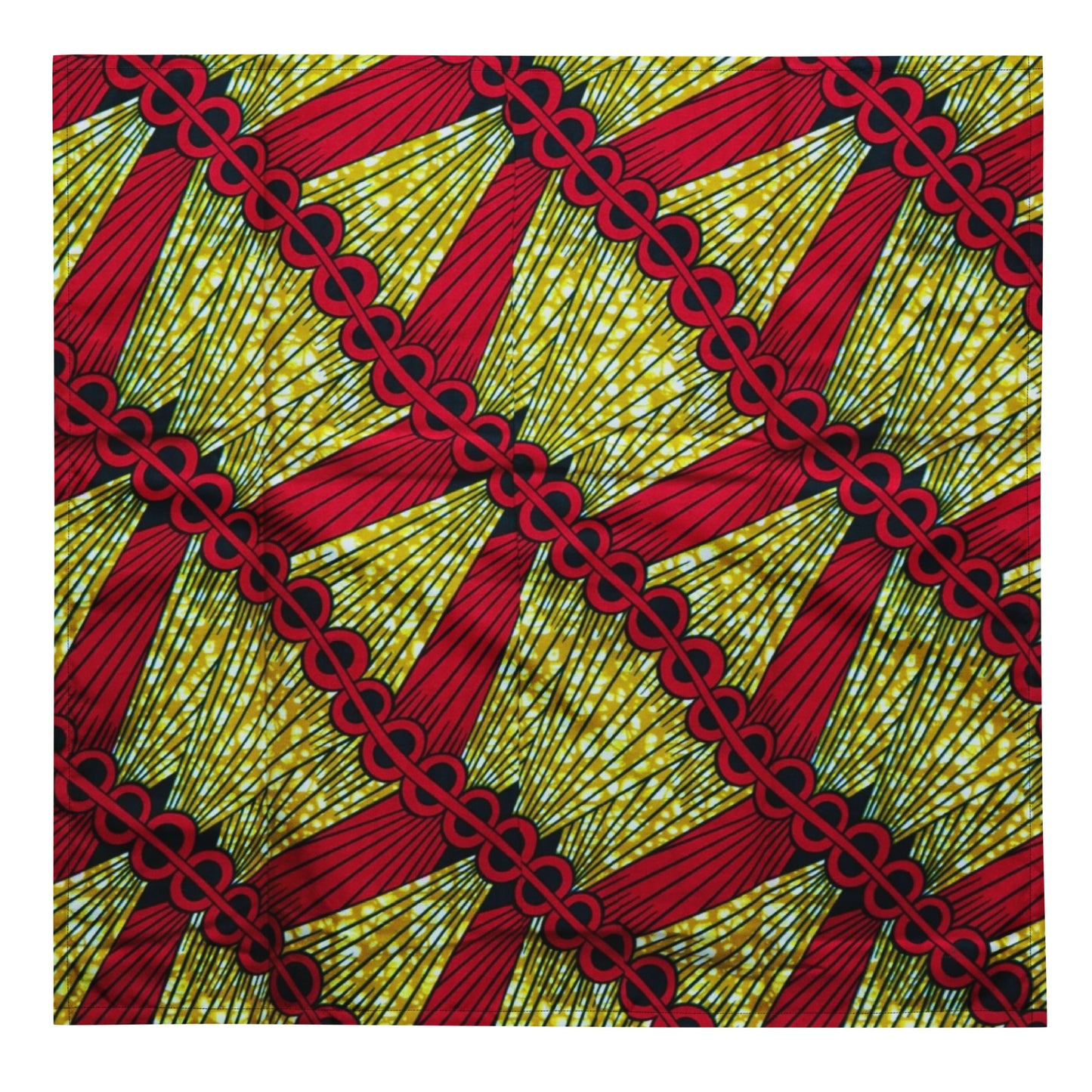 Red On Lime Green Ankara Bandana