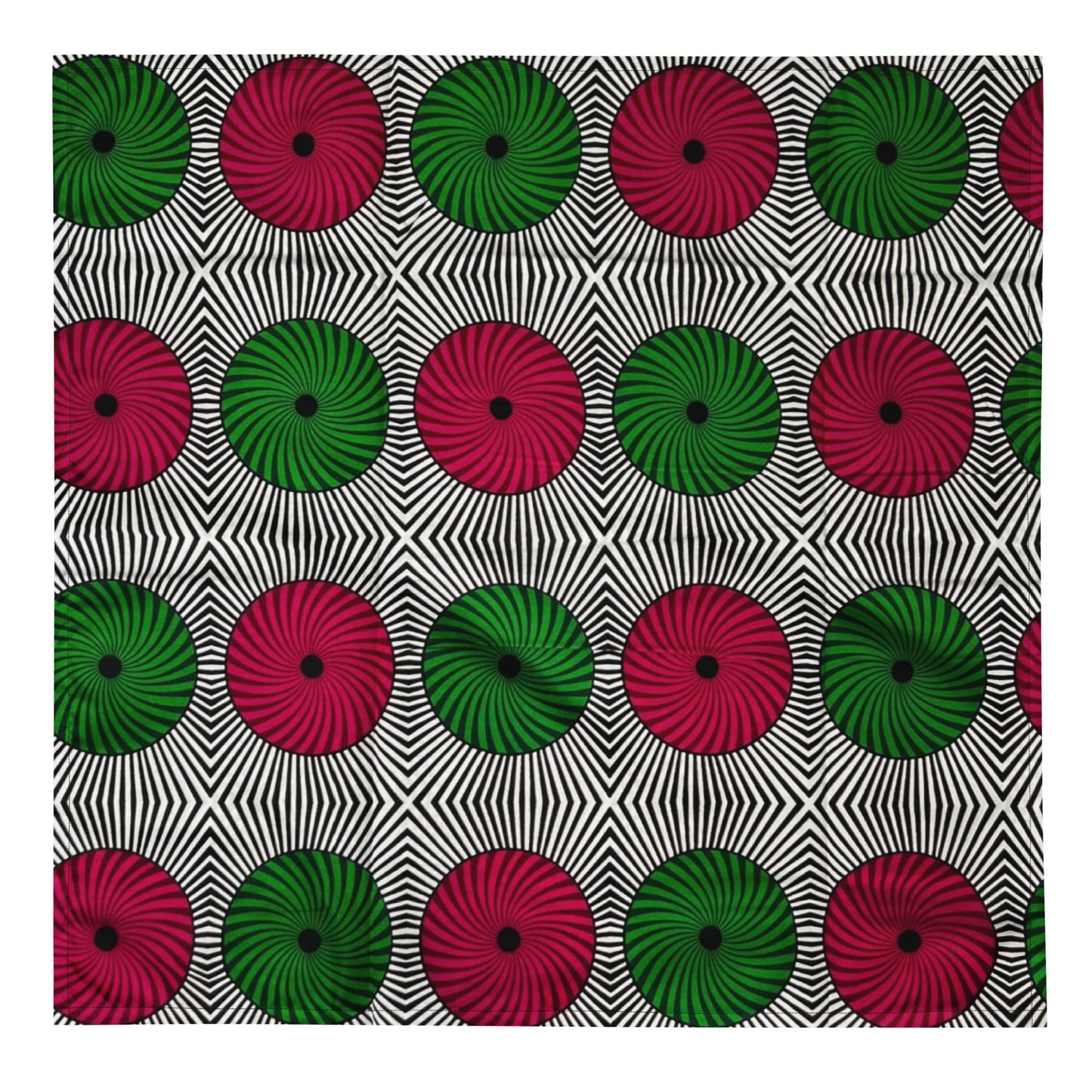 Red Green Mandela Ankara Bandana