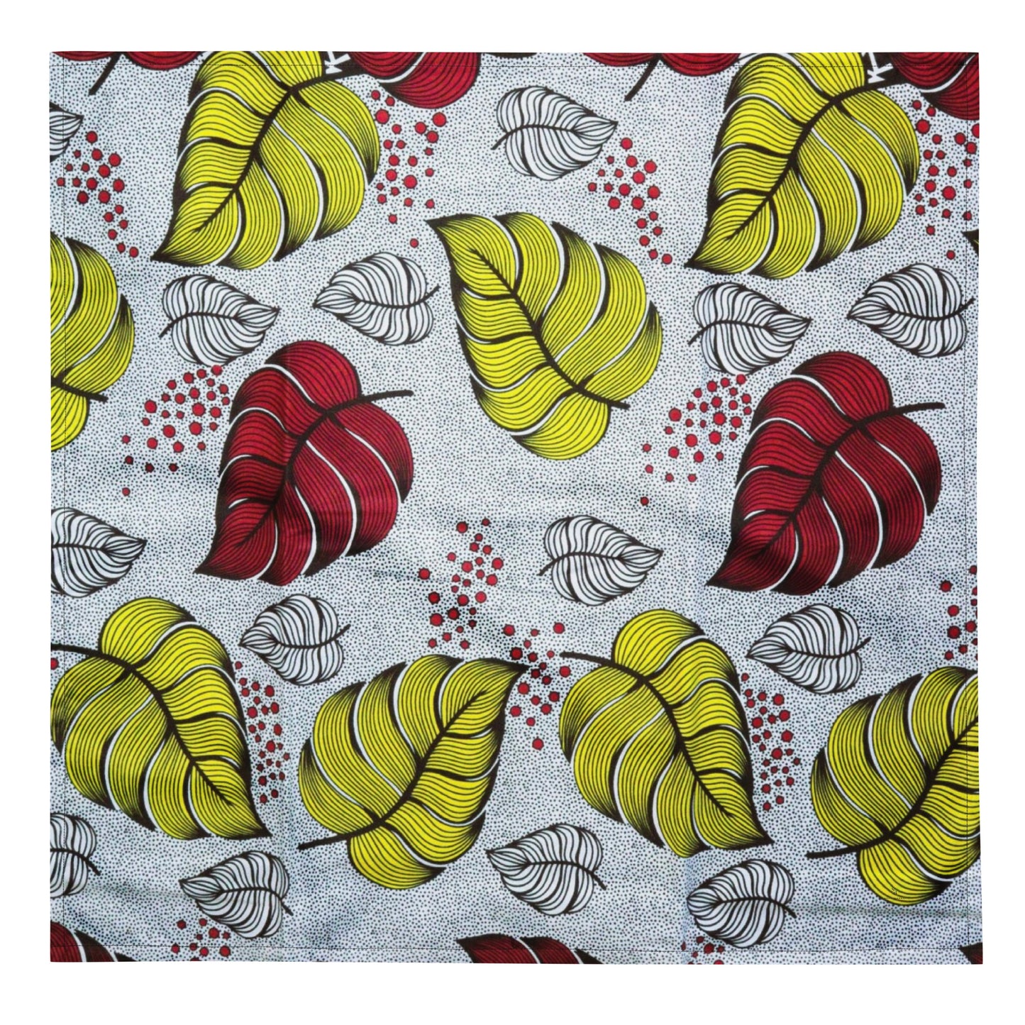 Red Yellow Leaves Ankara Bandana