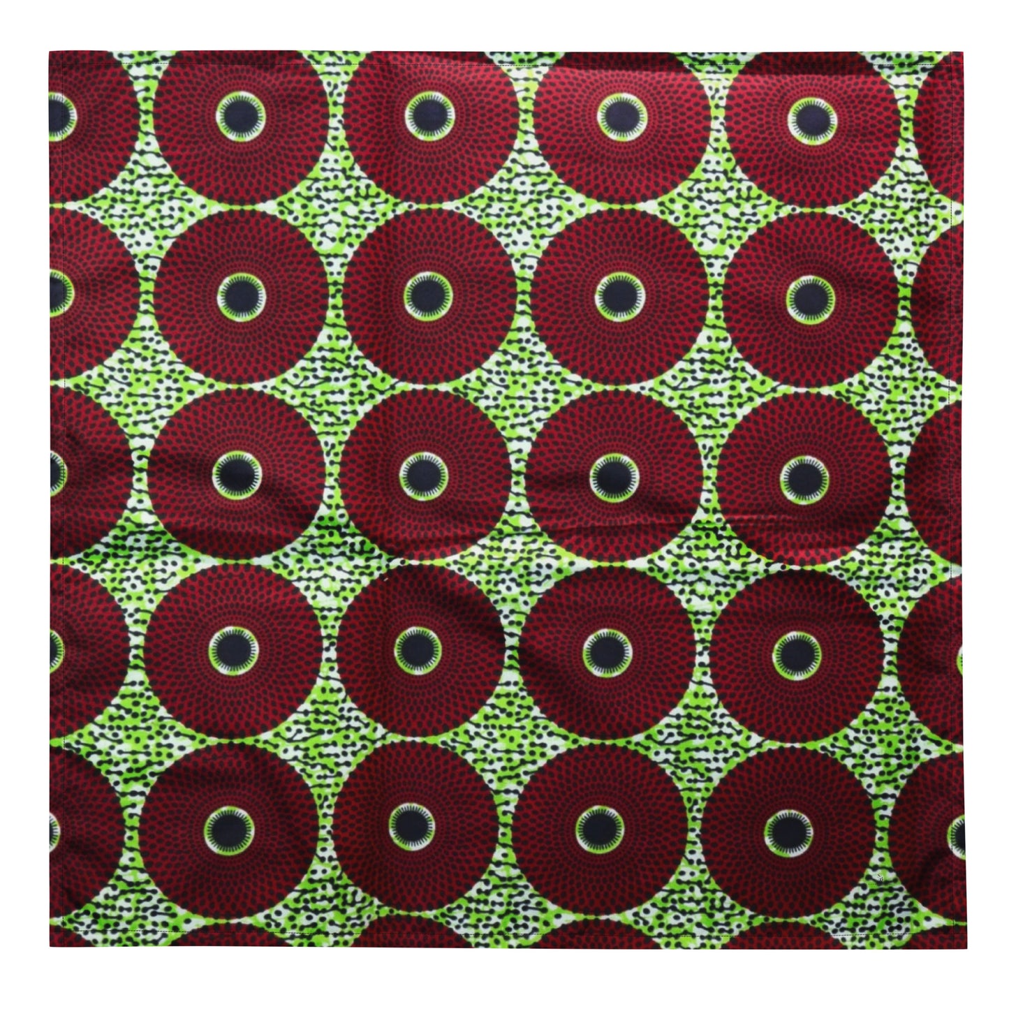 Red Green Mandela Ankara Bandana