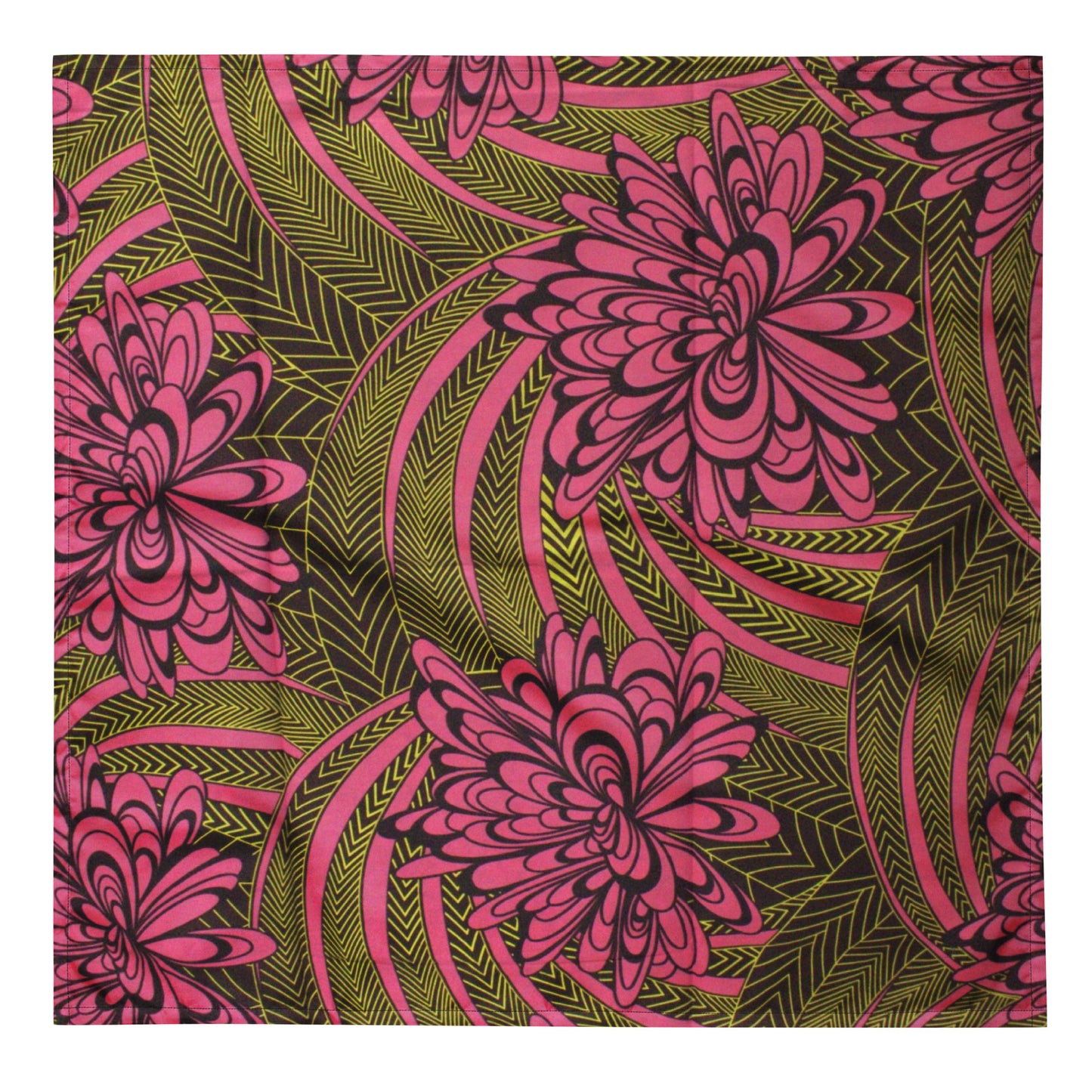 Pink Lime Green Ankara Bandana