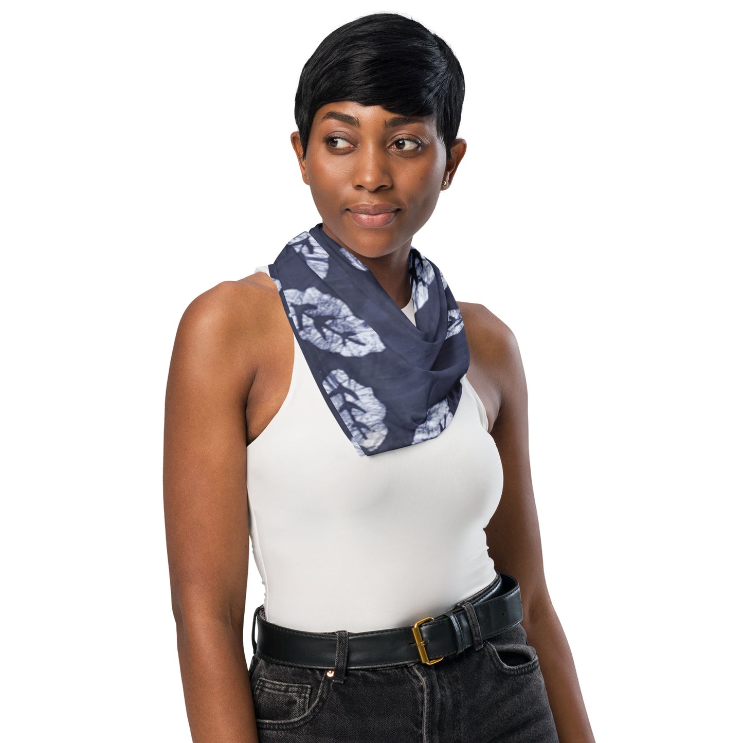 Indigo Leaf Adire Bandana