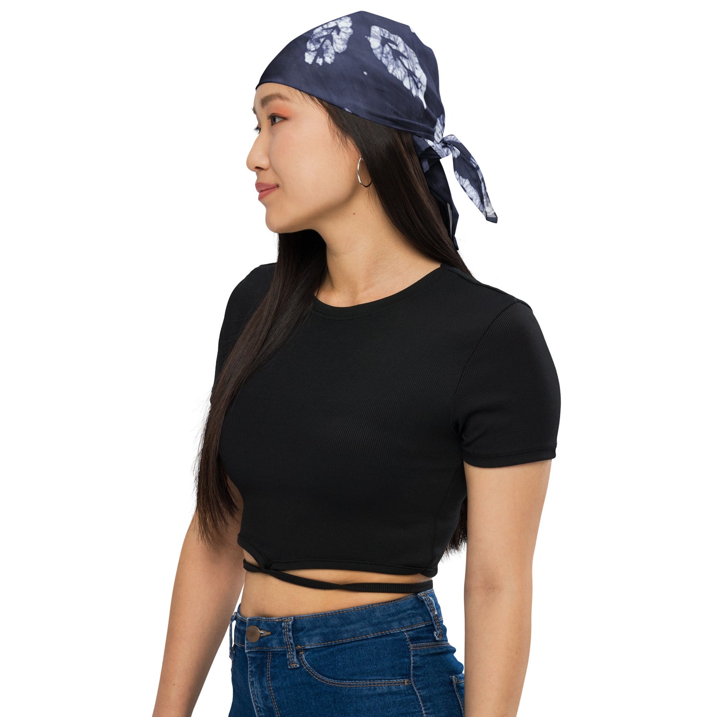 Indigo Leaf Adire Bandana