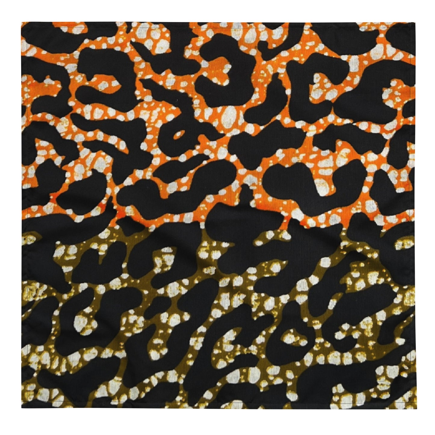 Green Orange Leopard Bandana