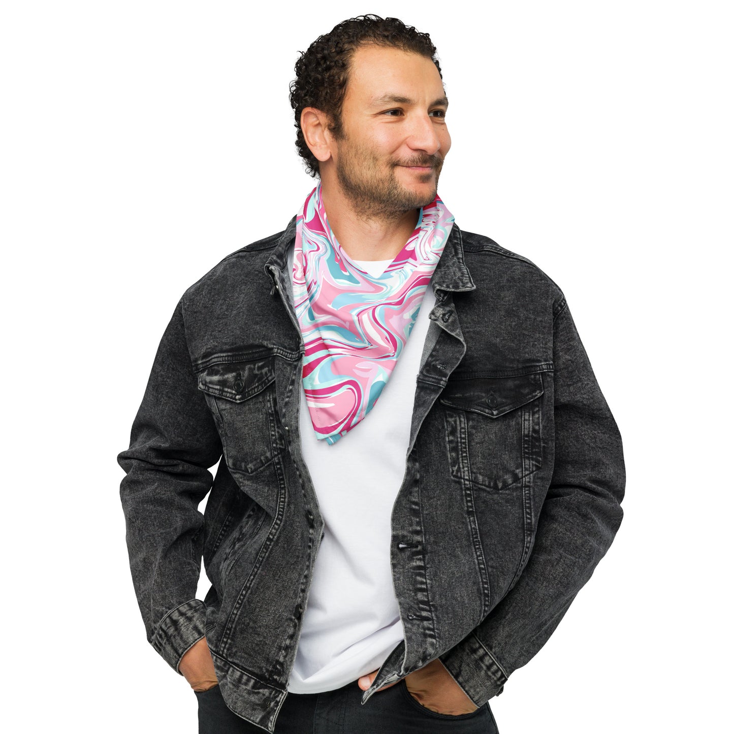 Pink Marble Bandana