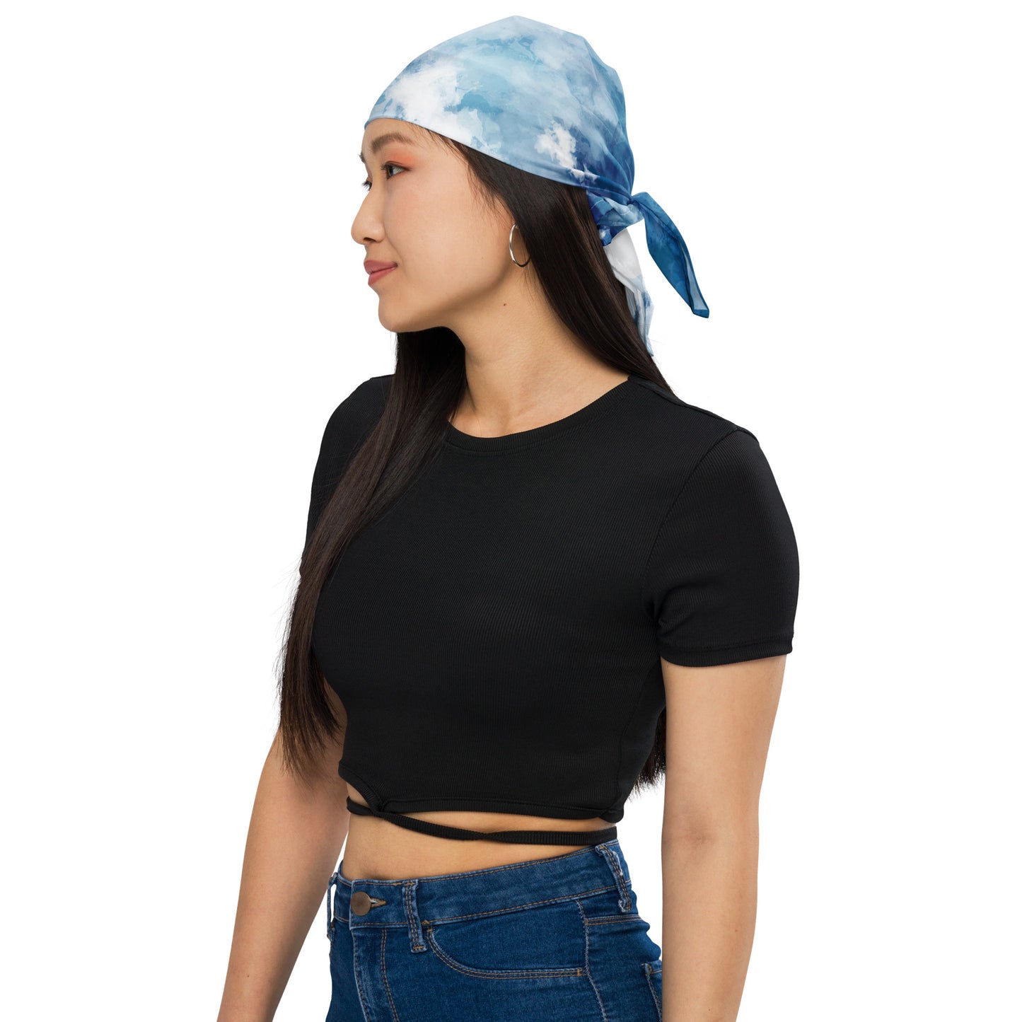 Blue Watercolour Bandana