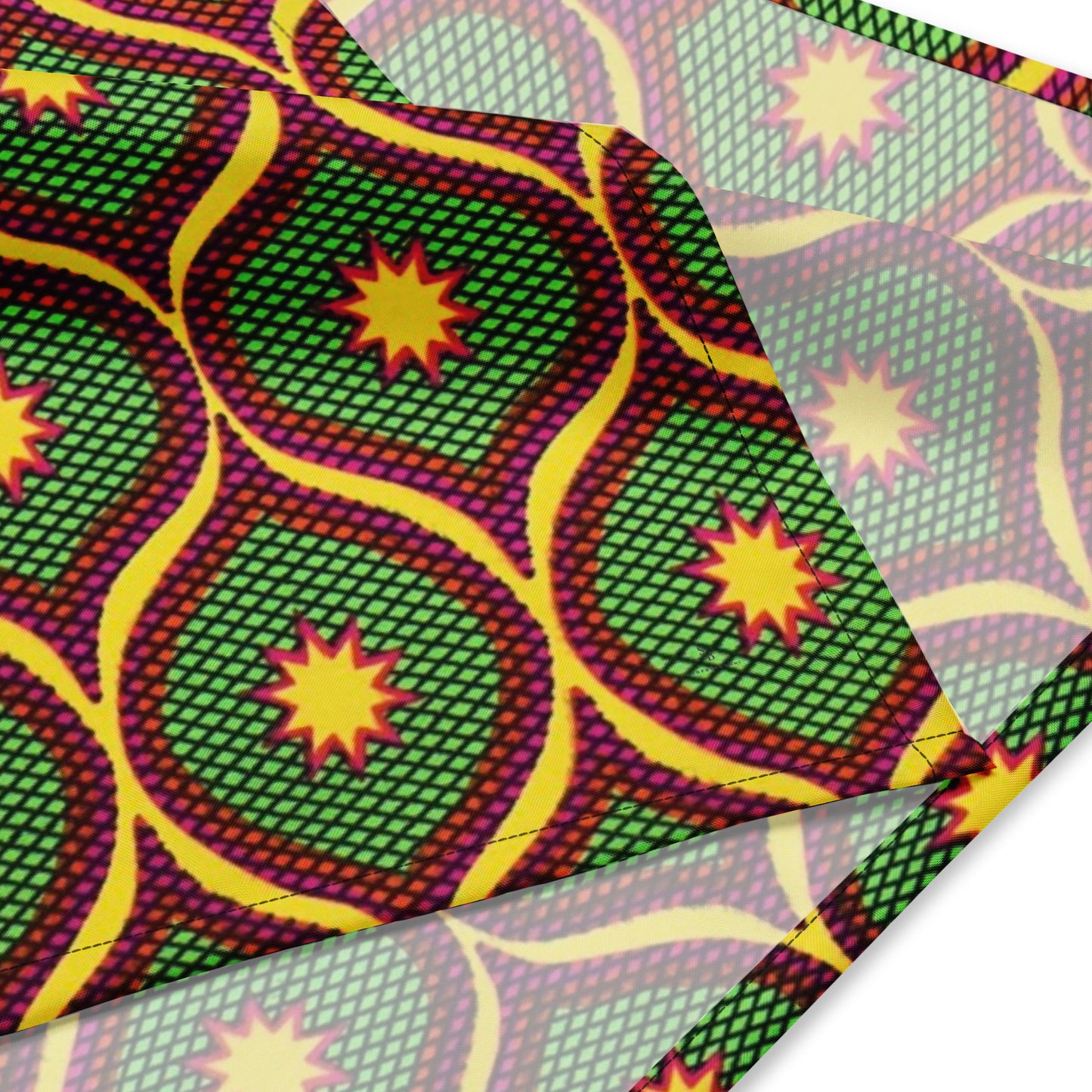 Yellow Green Ankara Bandana