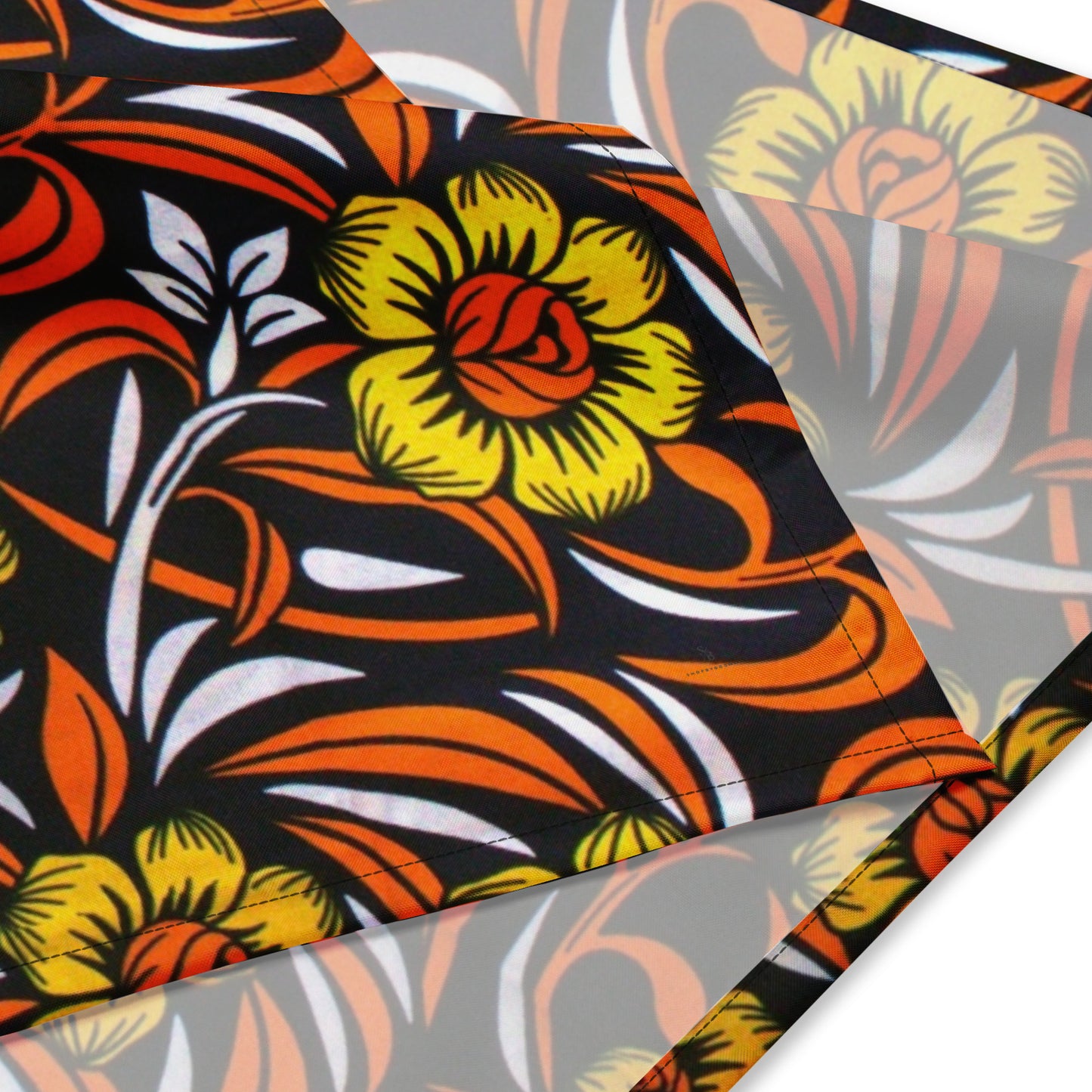 Yellow Orange Floral Ankara Bandana