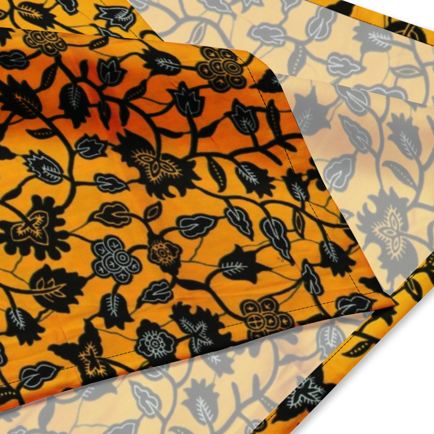 Yellow Orange Floral Ankara Bandana