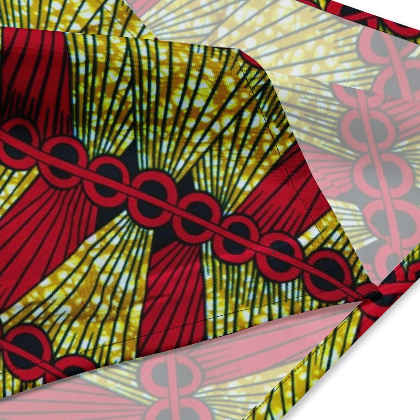 Red On Lime Green Ankara Bandana