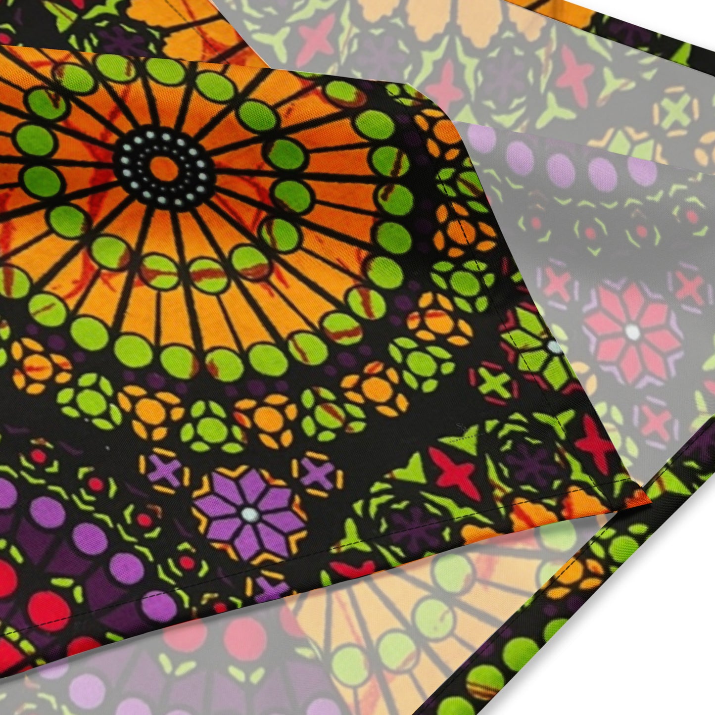 Purple Yellow Green Red Ankara Bandana