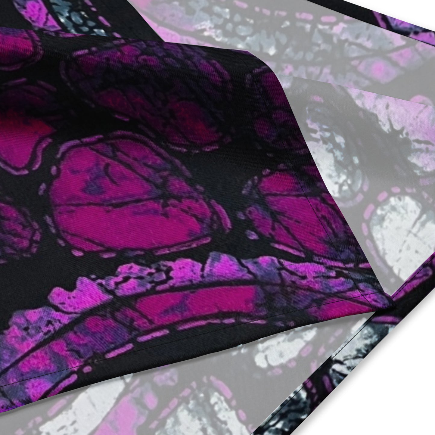 Purple Black Ankara Bandana