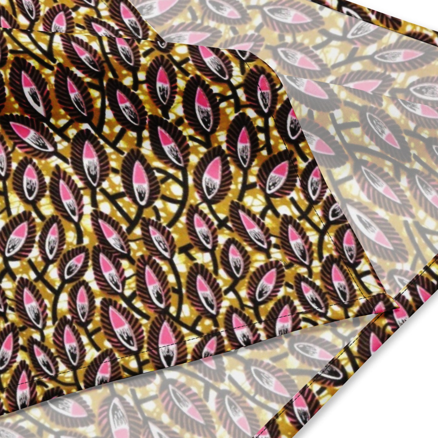 Pink Brown Ankara Bandana