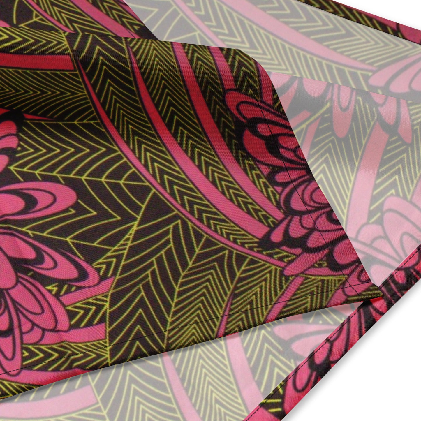 Pink Lime Green Ankara Bandana