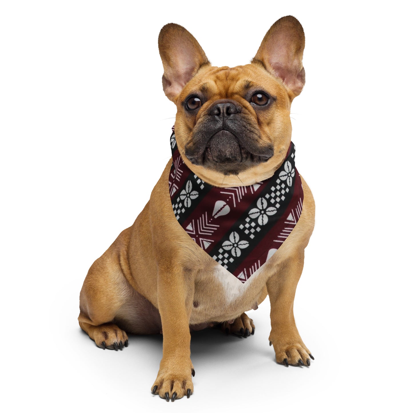 Red Black White Bogolan Ankara Bandana