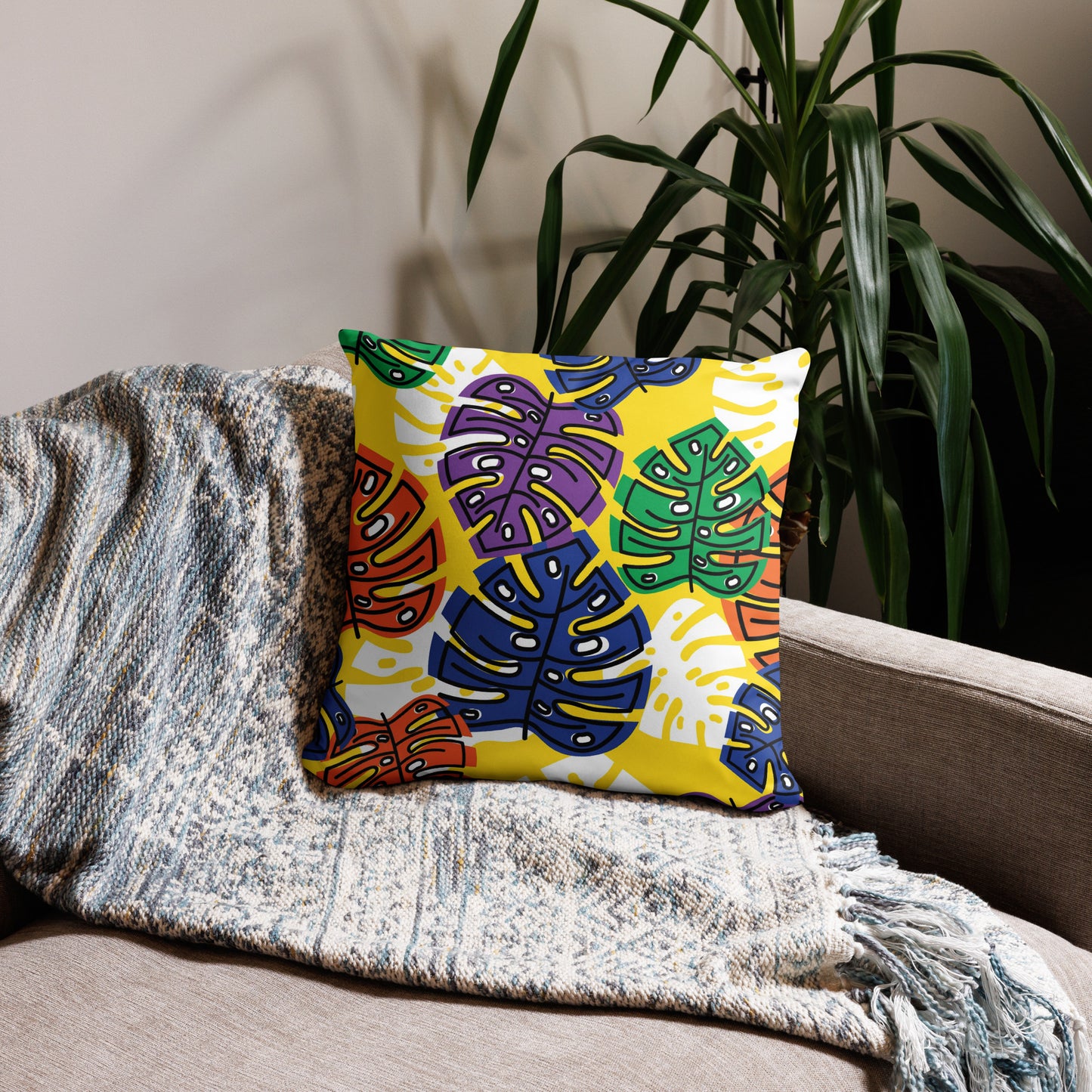 Yellow Tropical Pillow