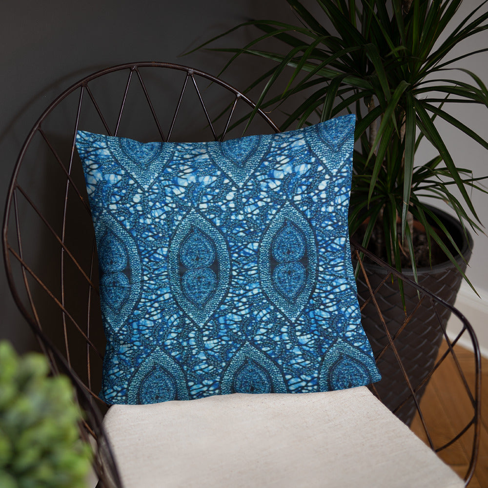 Blue Peas Ankara Basic Pillow