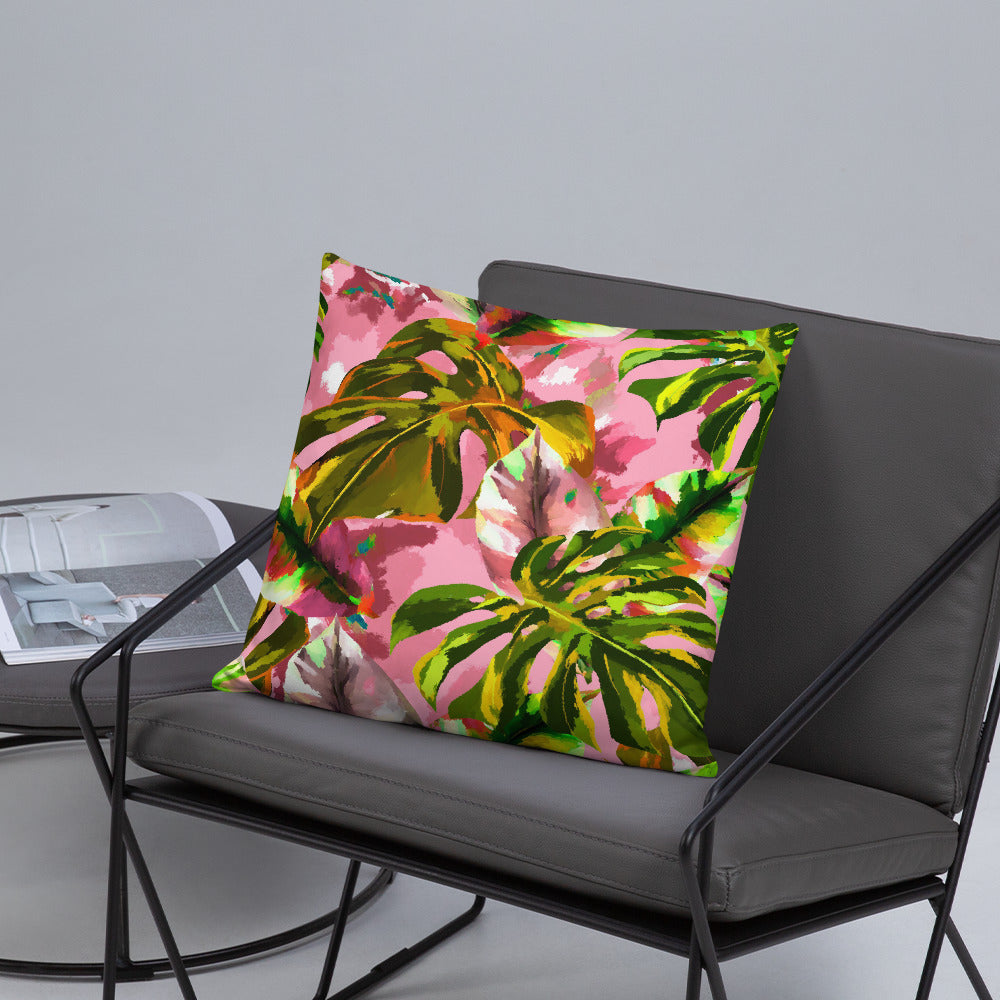 Pink Tropical Pillow