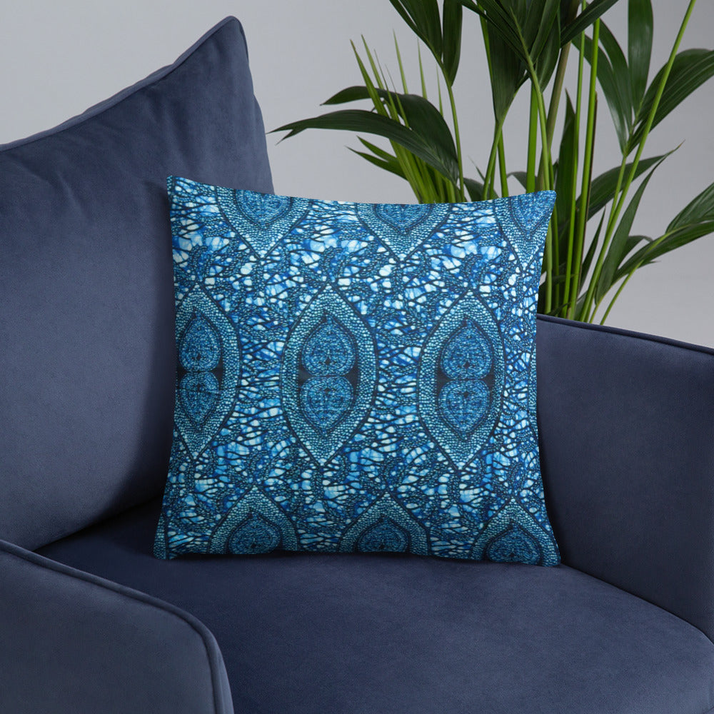 Blue Peas Ankara Basic Pillow