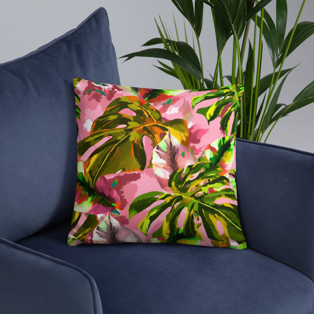 Pink Tropical Pillow