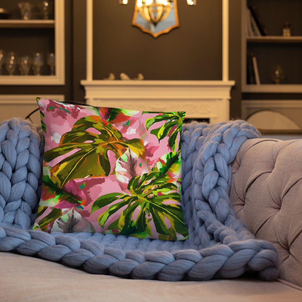 Pink Tropical Pillow