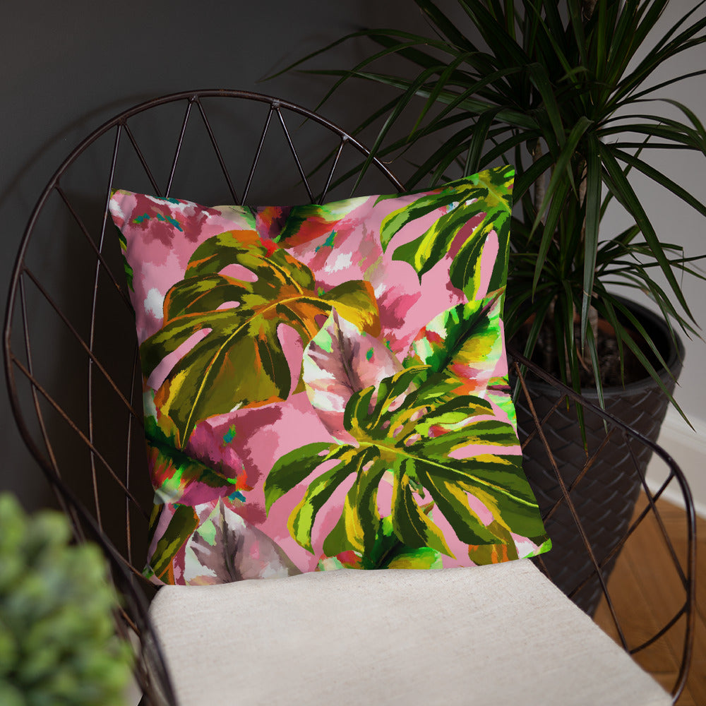 Pink Tropical Pillow