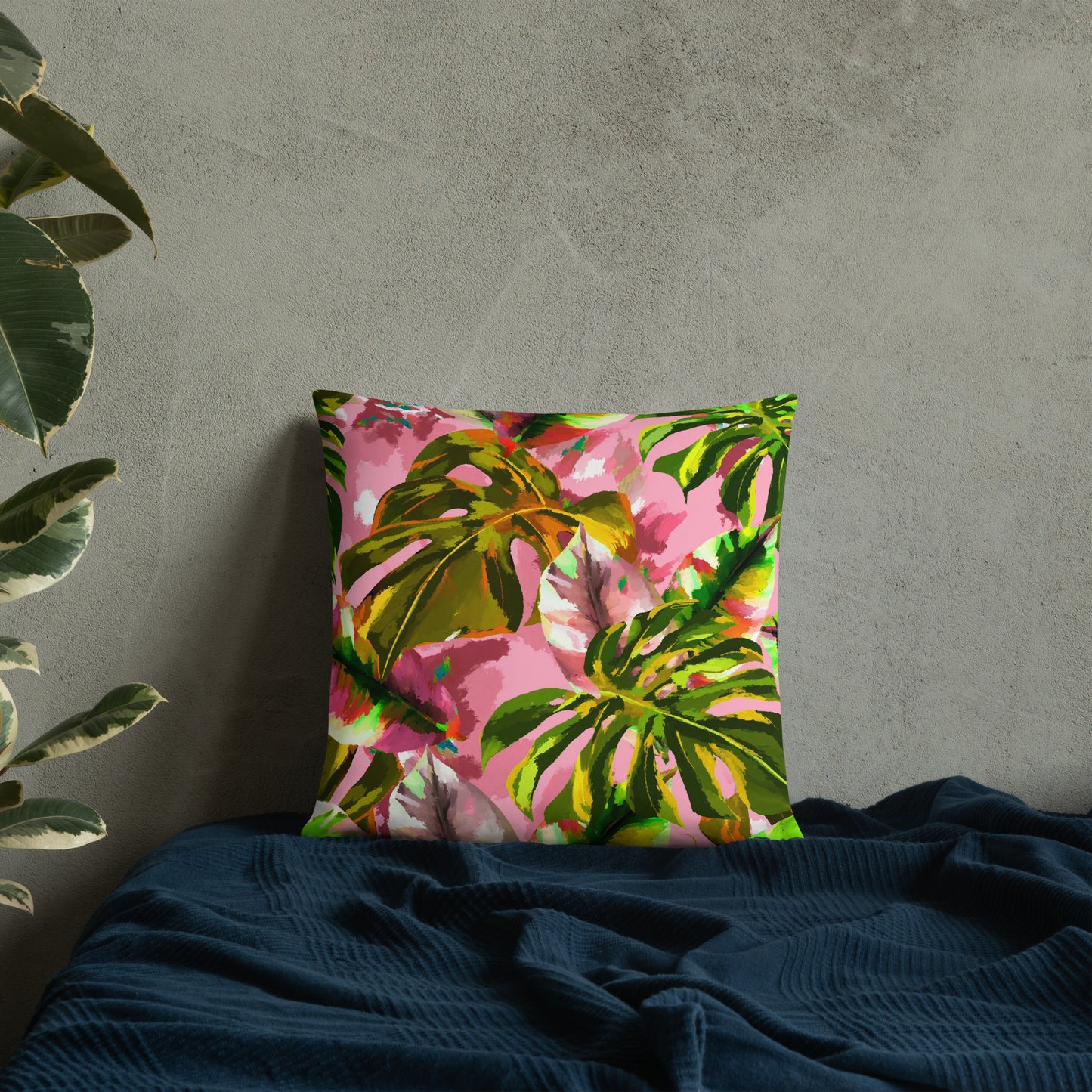 Pink Tropical Pillow