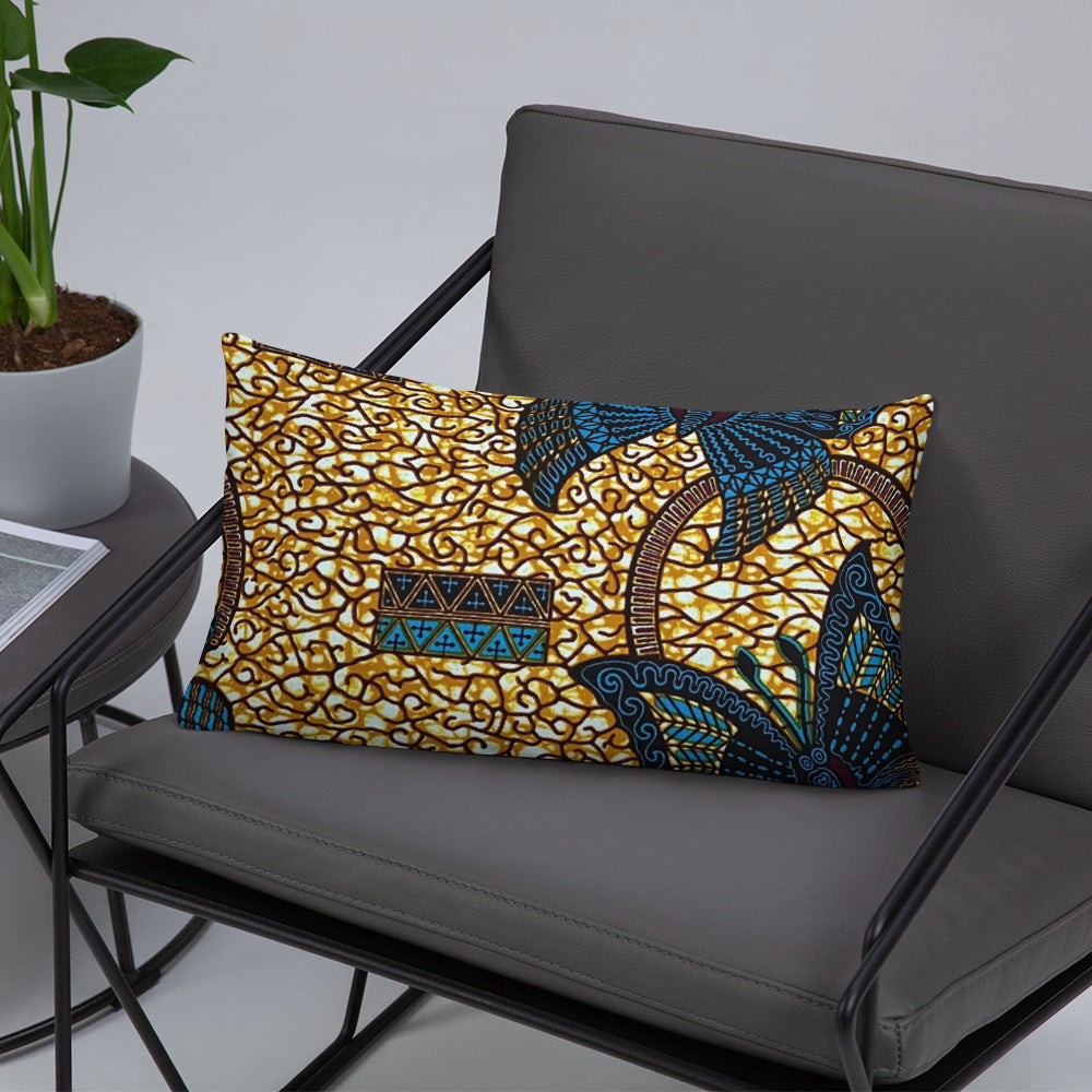 Butterfly Brown Ankara Pillow