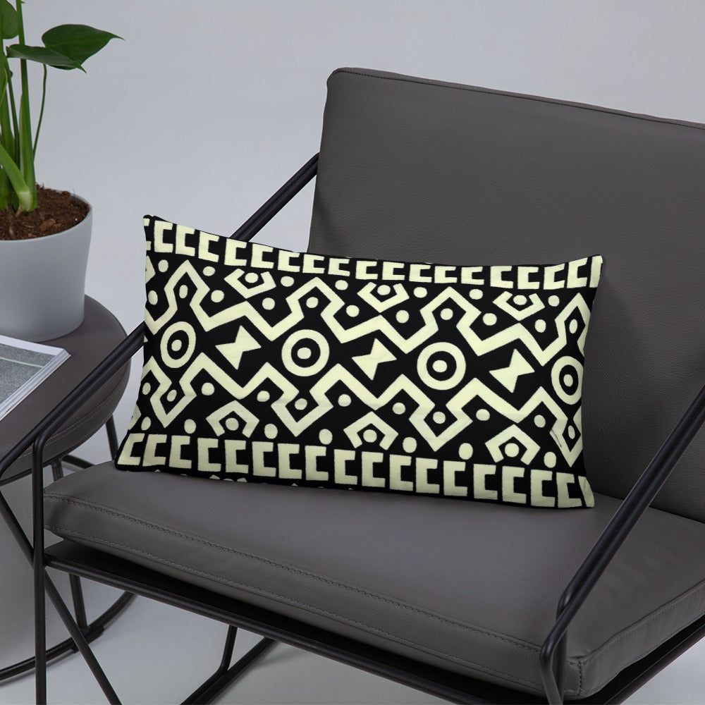 Black & Cream Bogolan Pillow