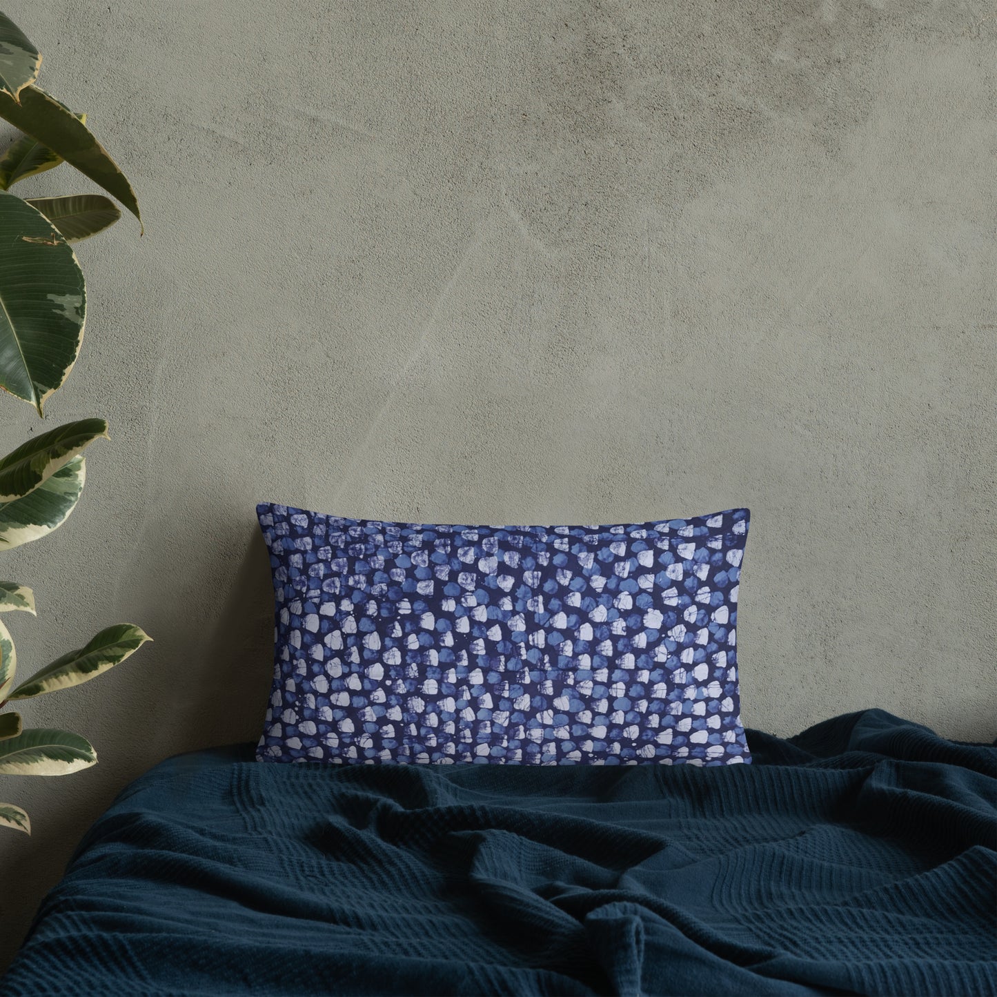 Blue Dotted Adire Pillow