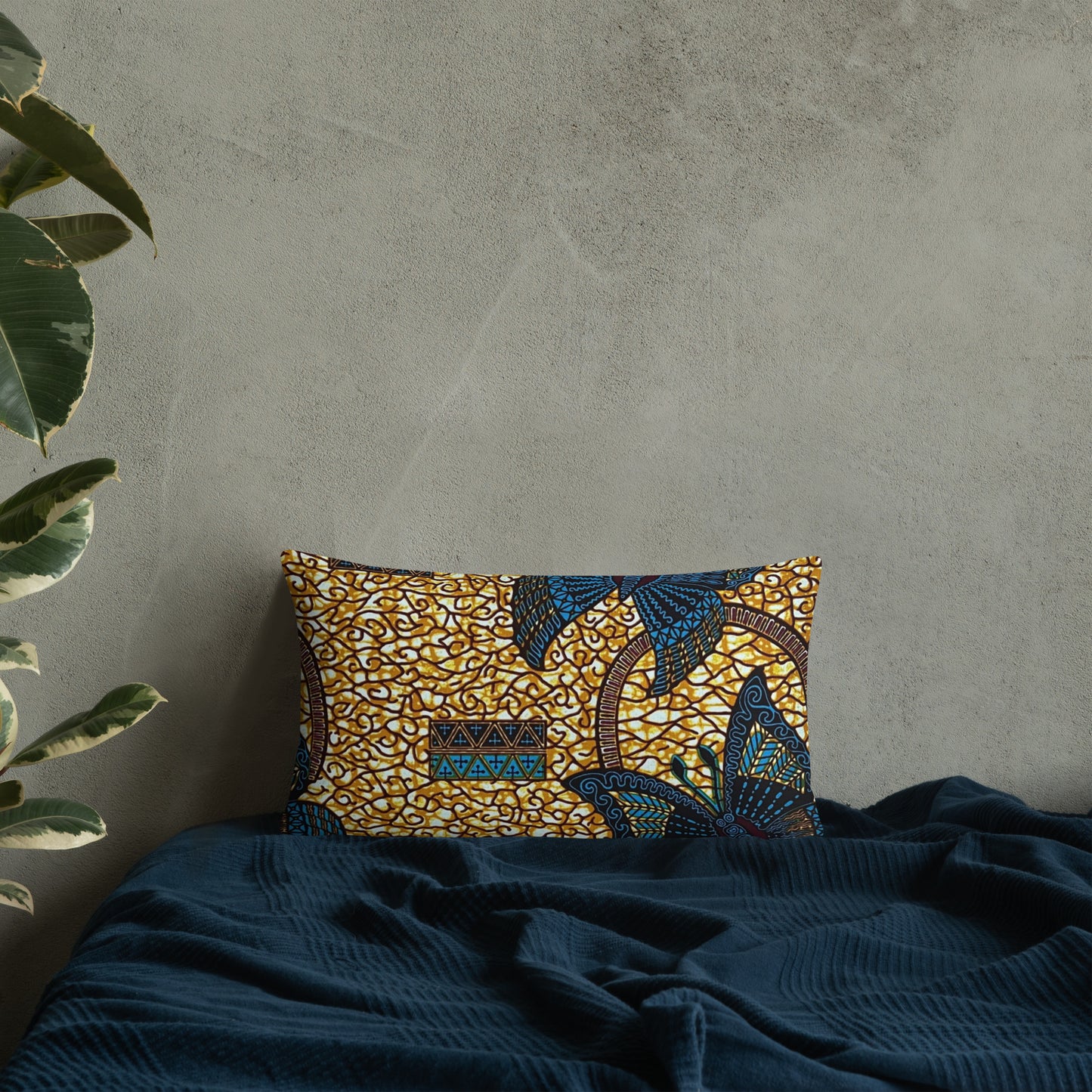 Butterfly Brown Ankara Pillow