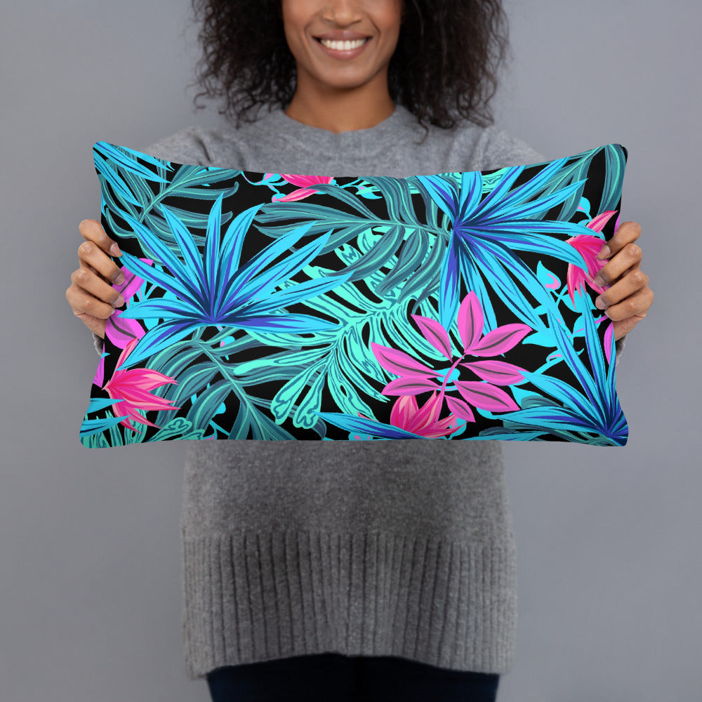 Blue Tropical Pillow