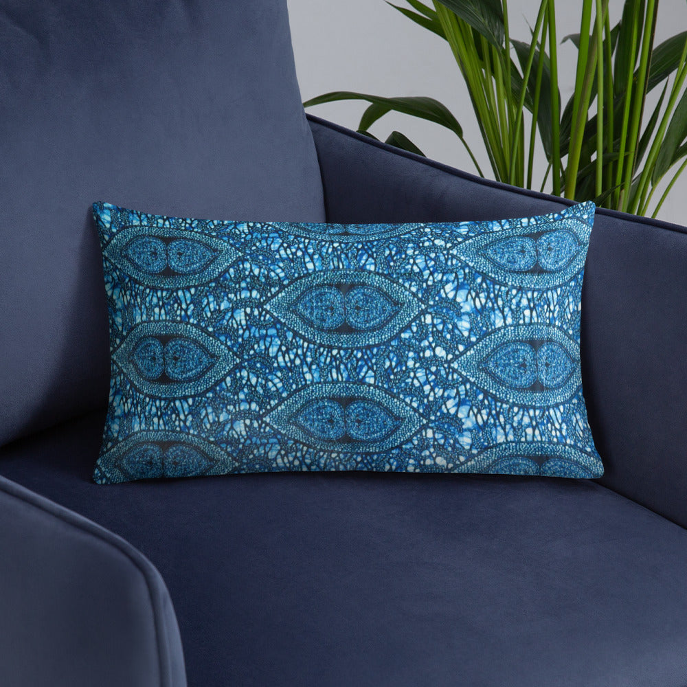 Blue Peas Ankara Basic Pillow