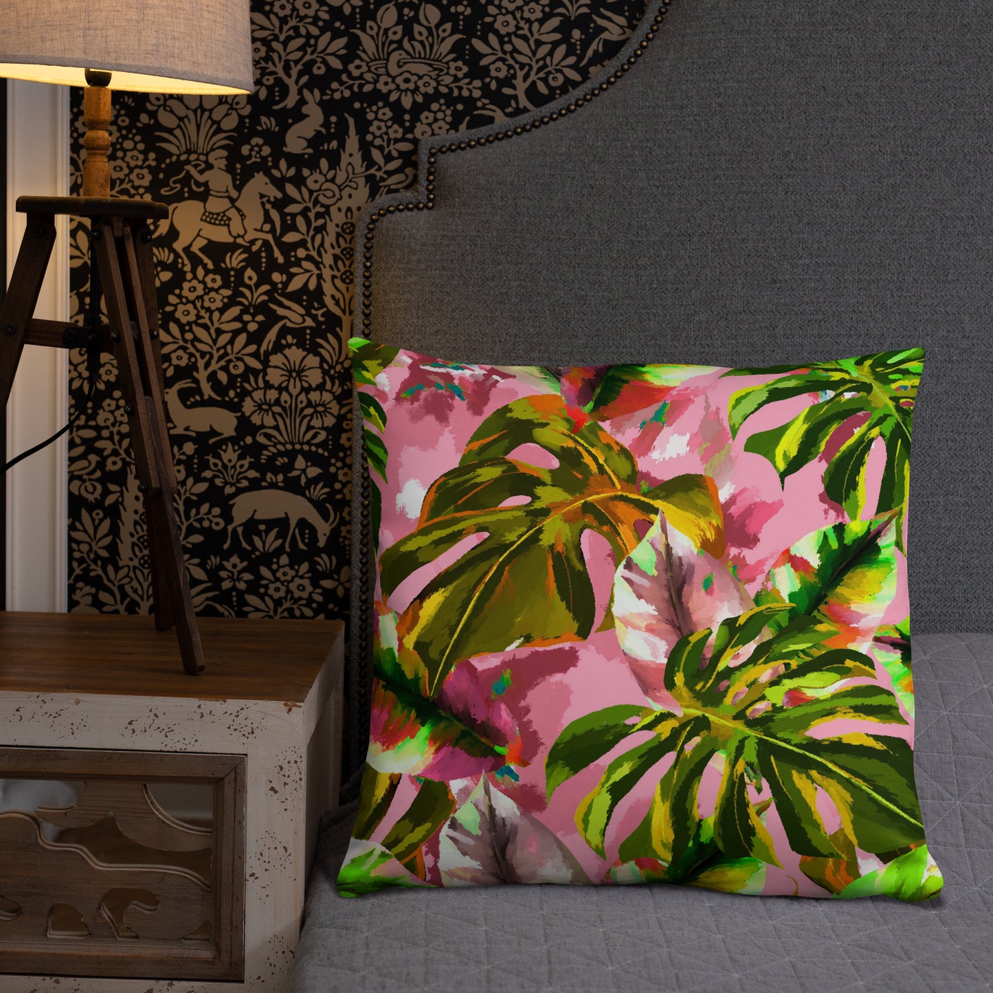 Pink Tropical Pillow