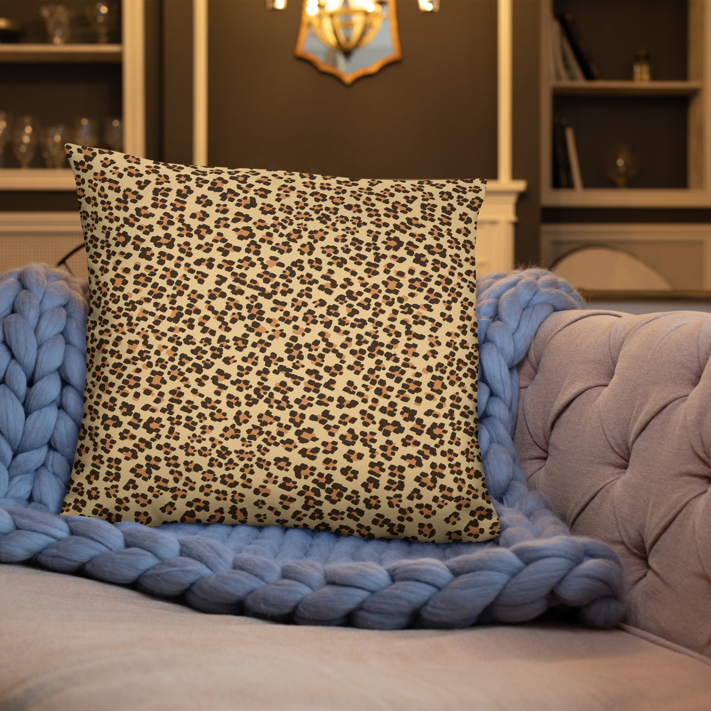 Brown Leopard Pillow