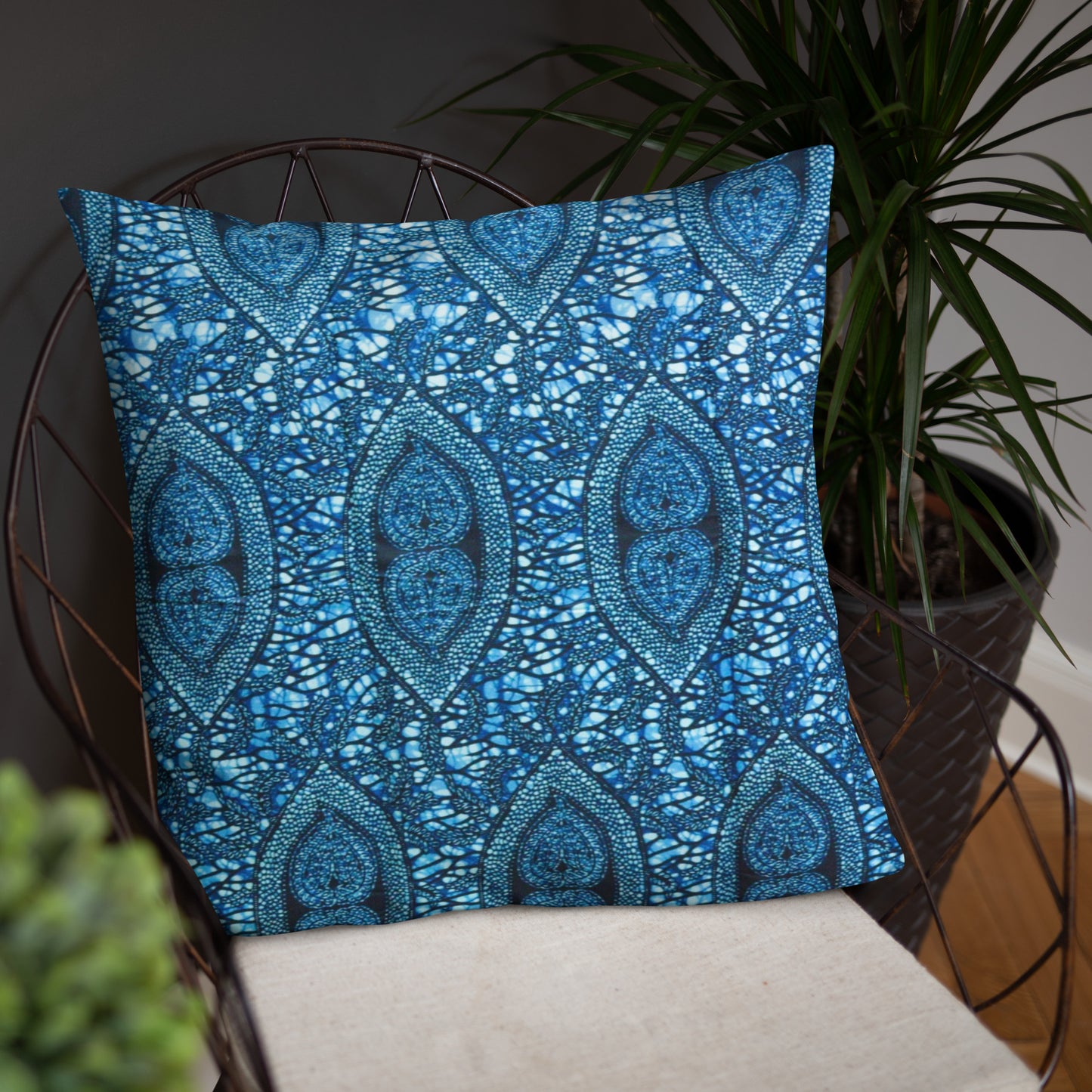 Blue Peas Ankara Basic Pillow