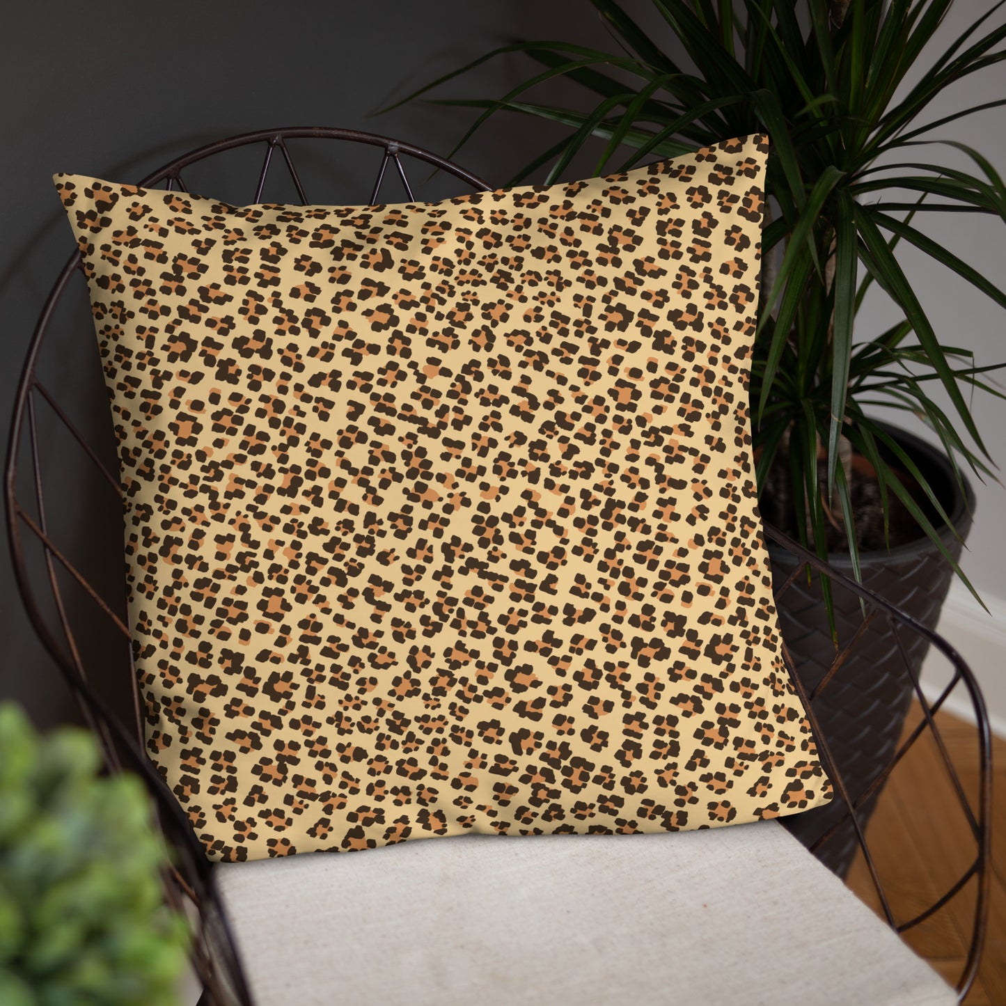 Brown Leopard Pillow