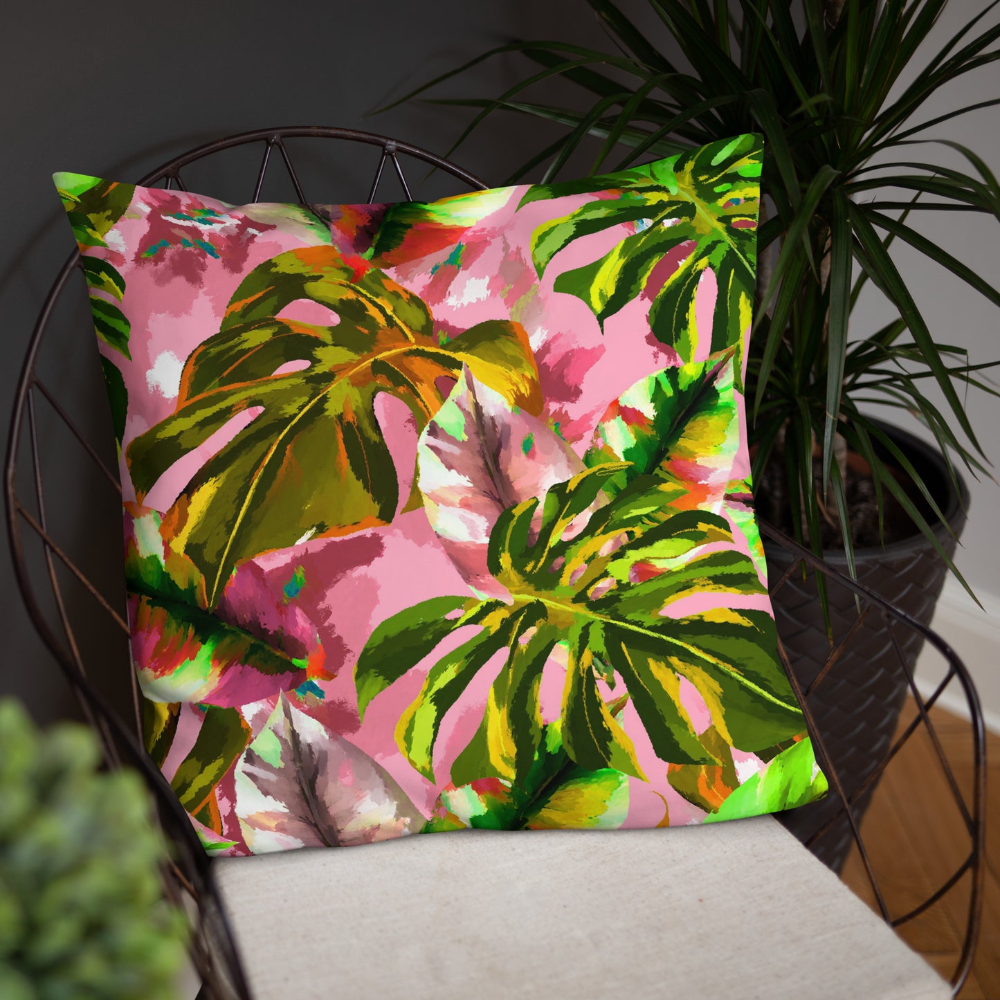 Pink Tropical Pillow