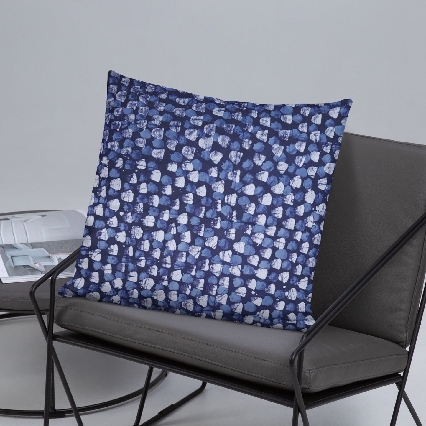 Blue Dotted Adire Pillow