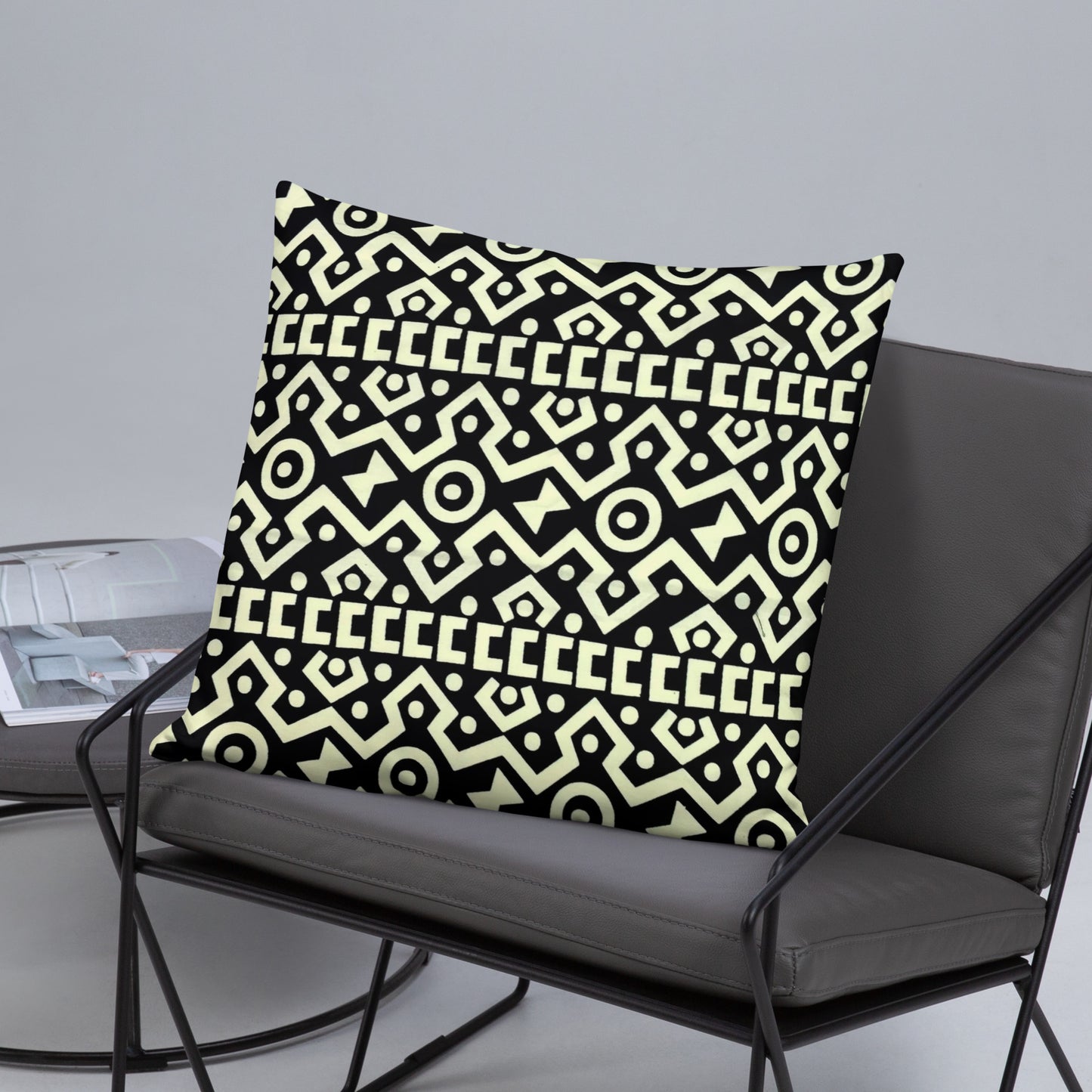 Black & Cream Bogolan Pillow