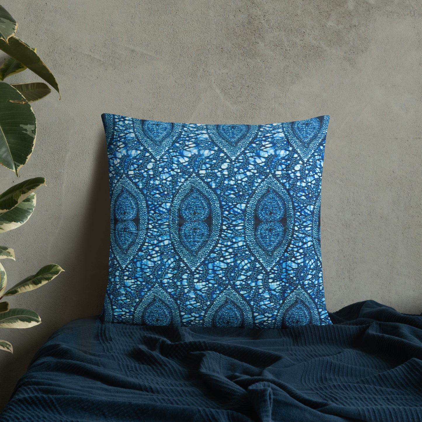 Blue Peas Ankara Basic Pillow