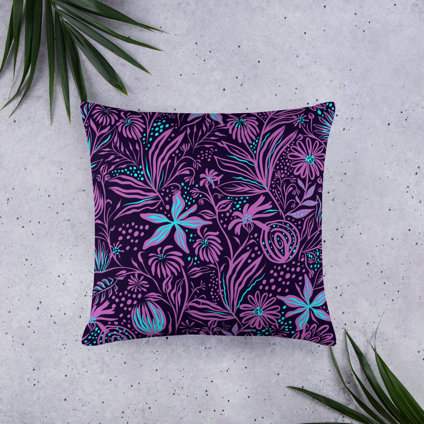 Purple Leaves Pillow