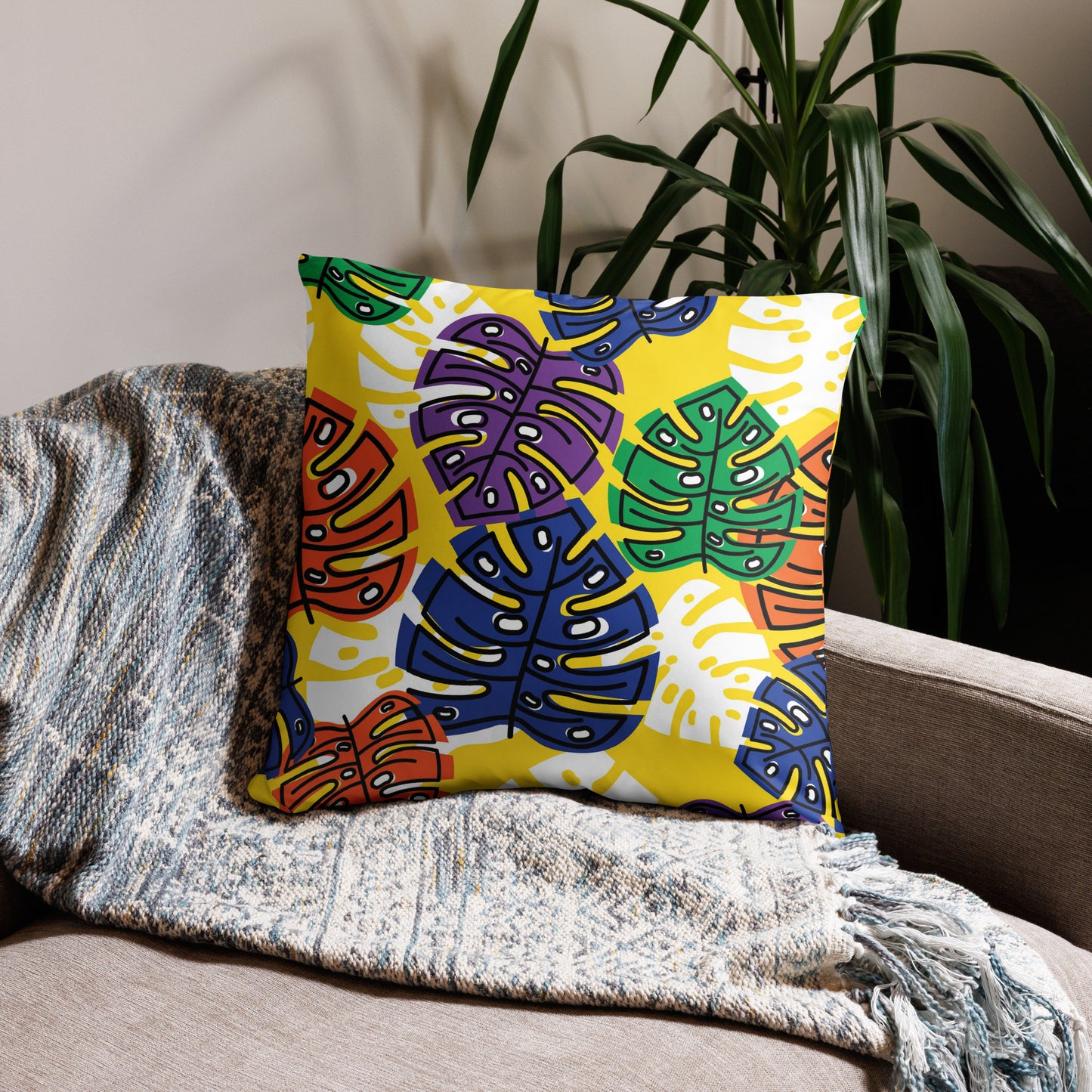 Yellow Tropical Pillow