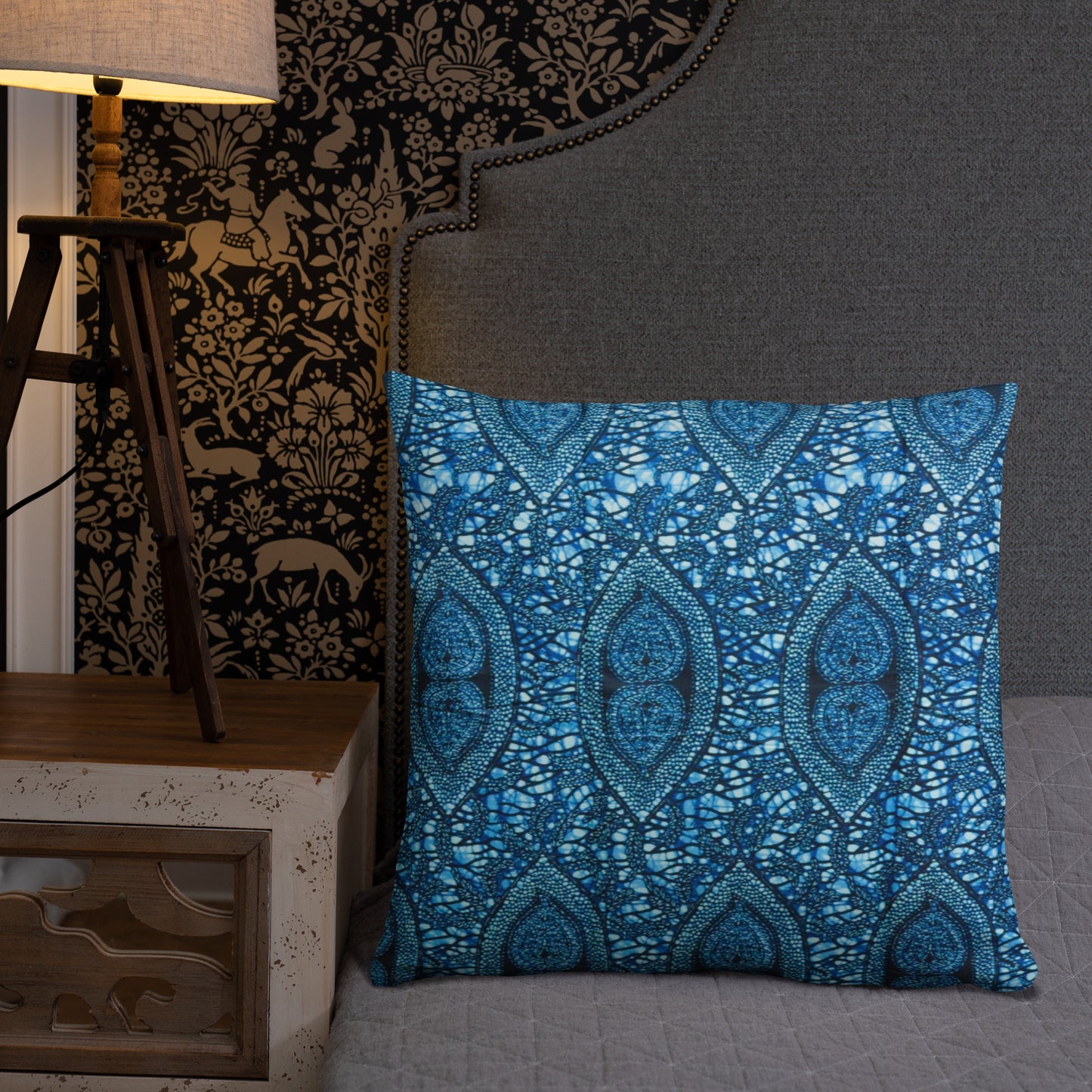 Blue Peas Ankara Basic Pillow