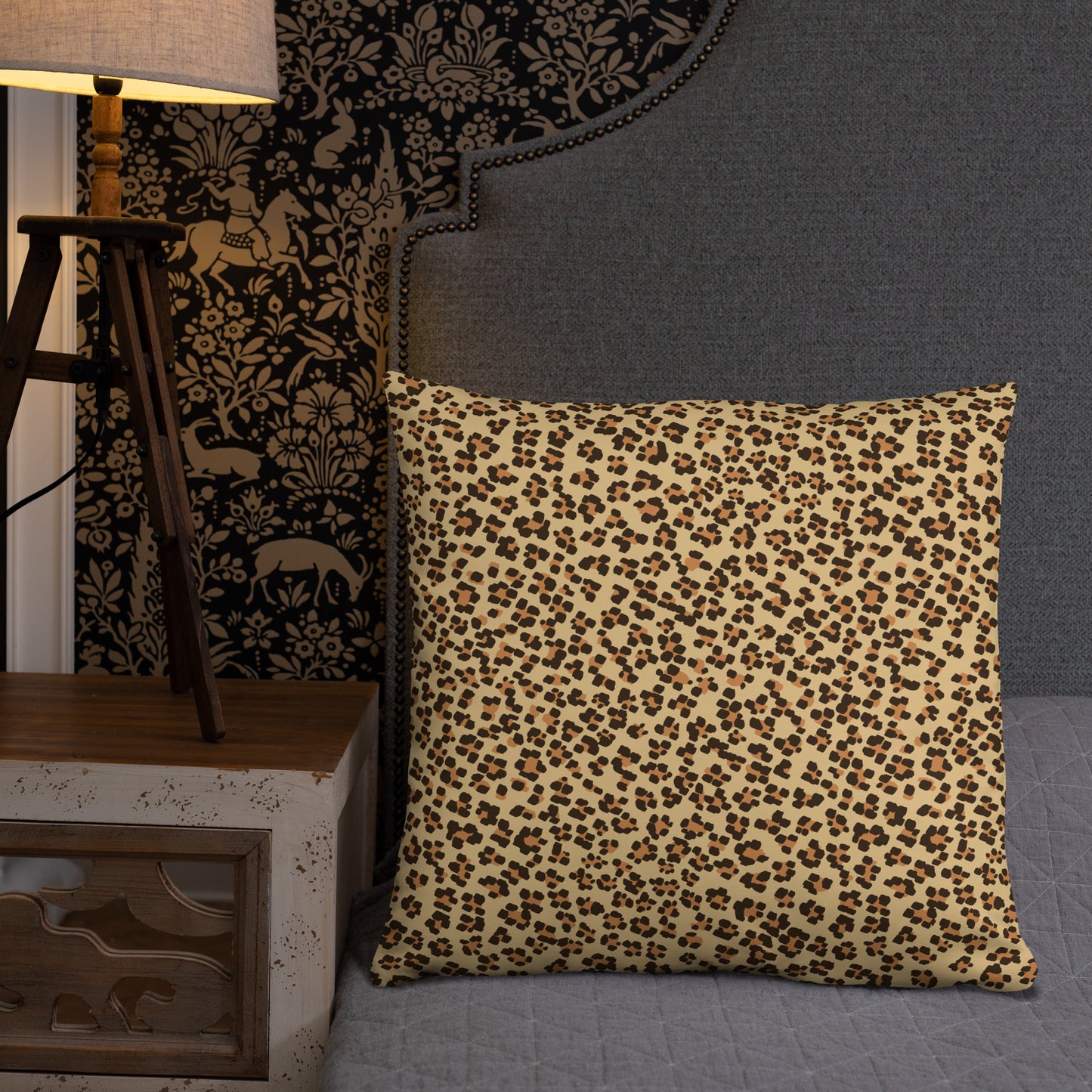 Brown Leopard Pillow