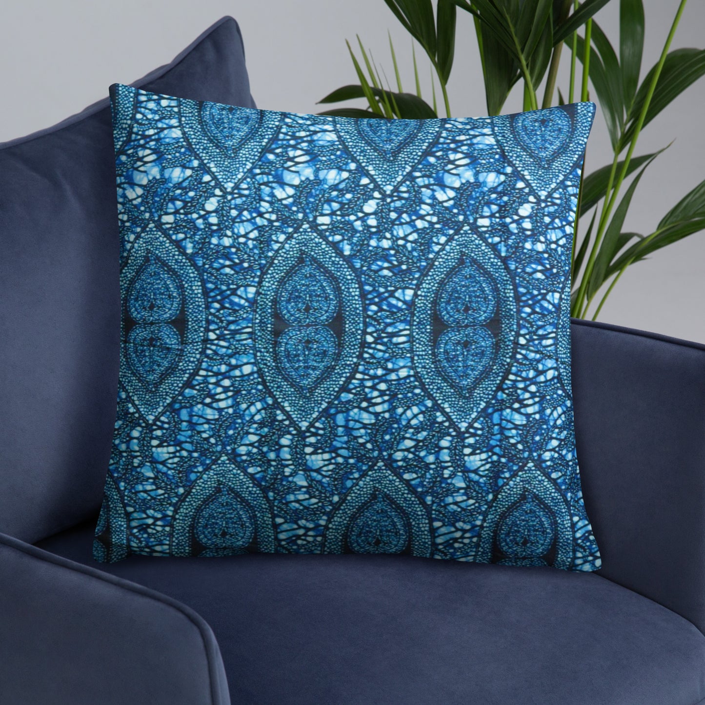 Blue Peas Ankara Basic Pillow