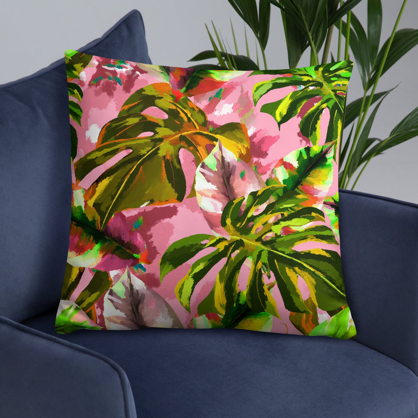 Pink Tropical Pillow