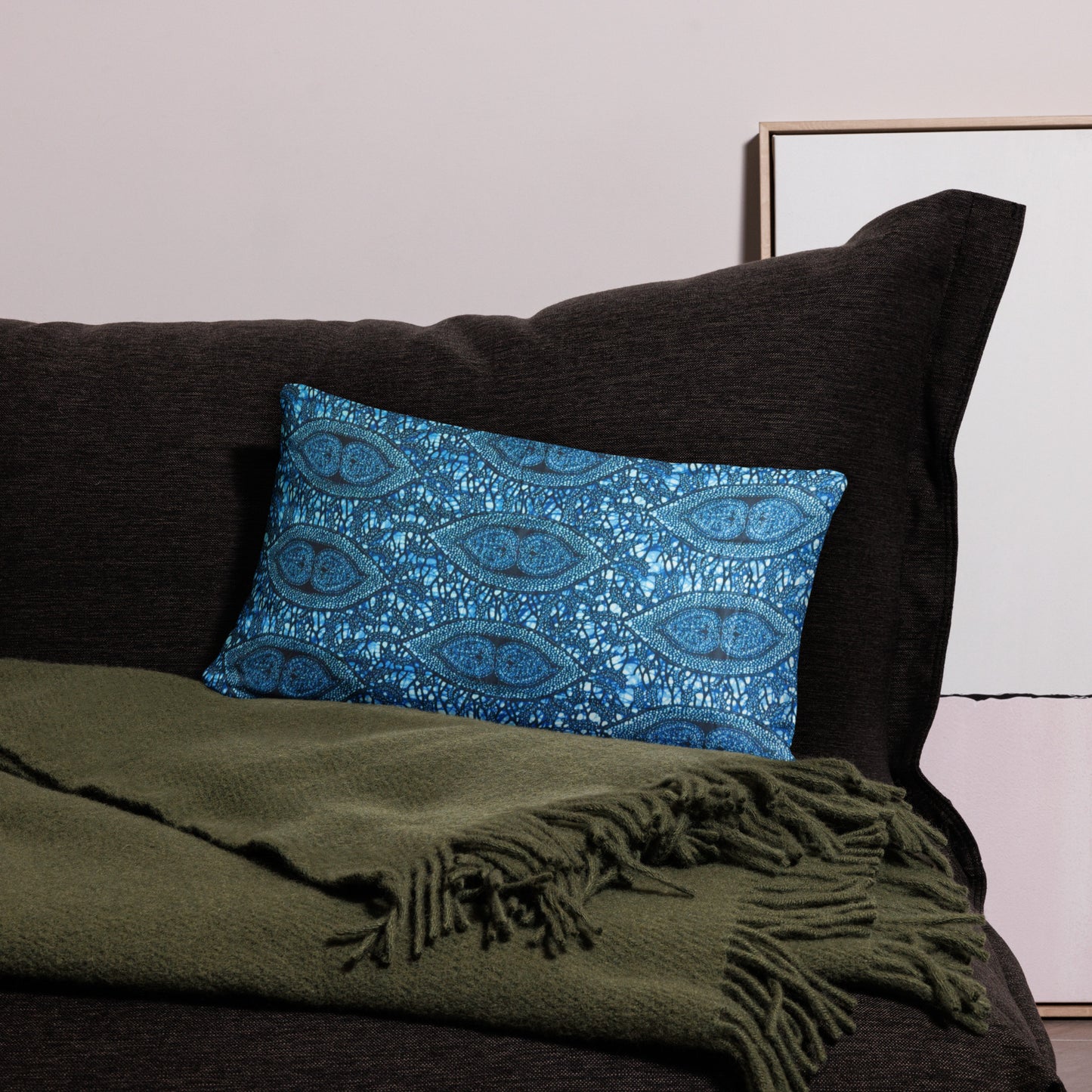 Blue Peas Ankara Pillow Case