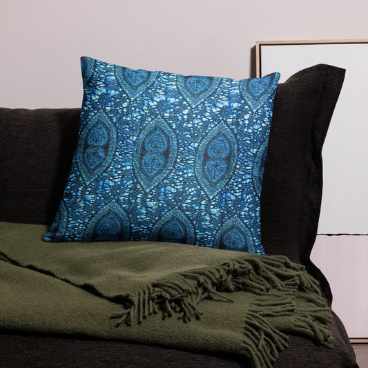 Blue Peas Ankara Pillow Case